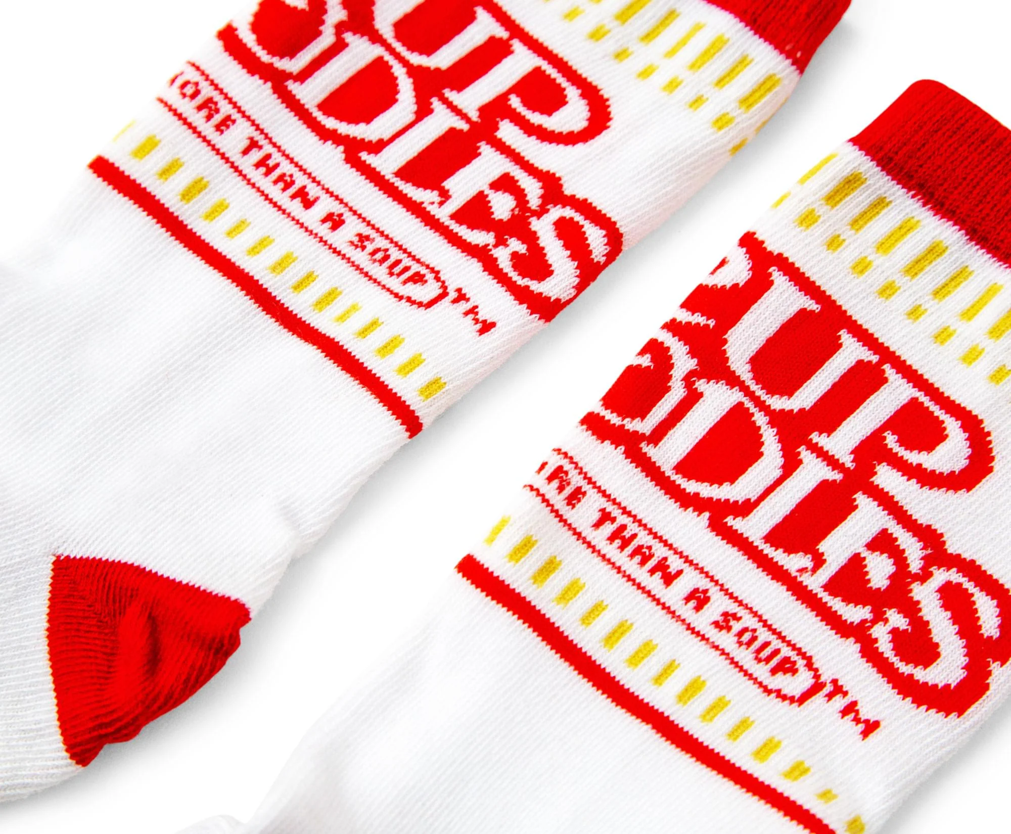 Cup Noodles White Knit Unisex Crew Socks | Shoe Size 8-12, Sock Size 10-13 - Image 3