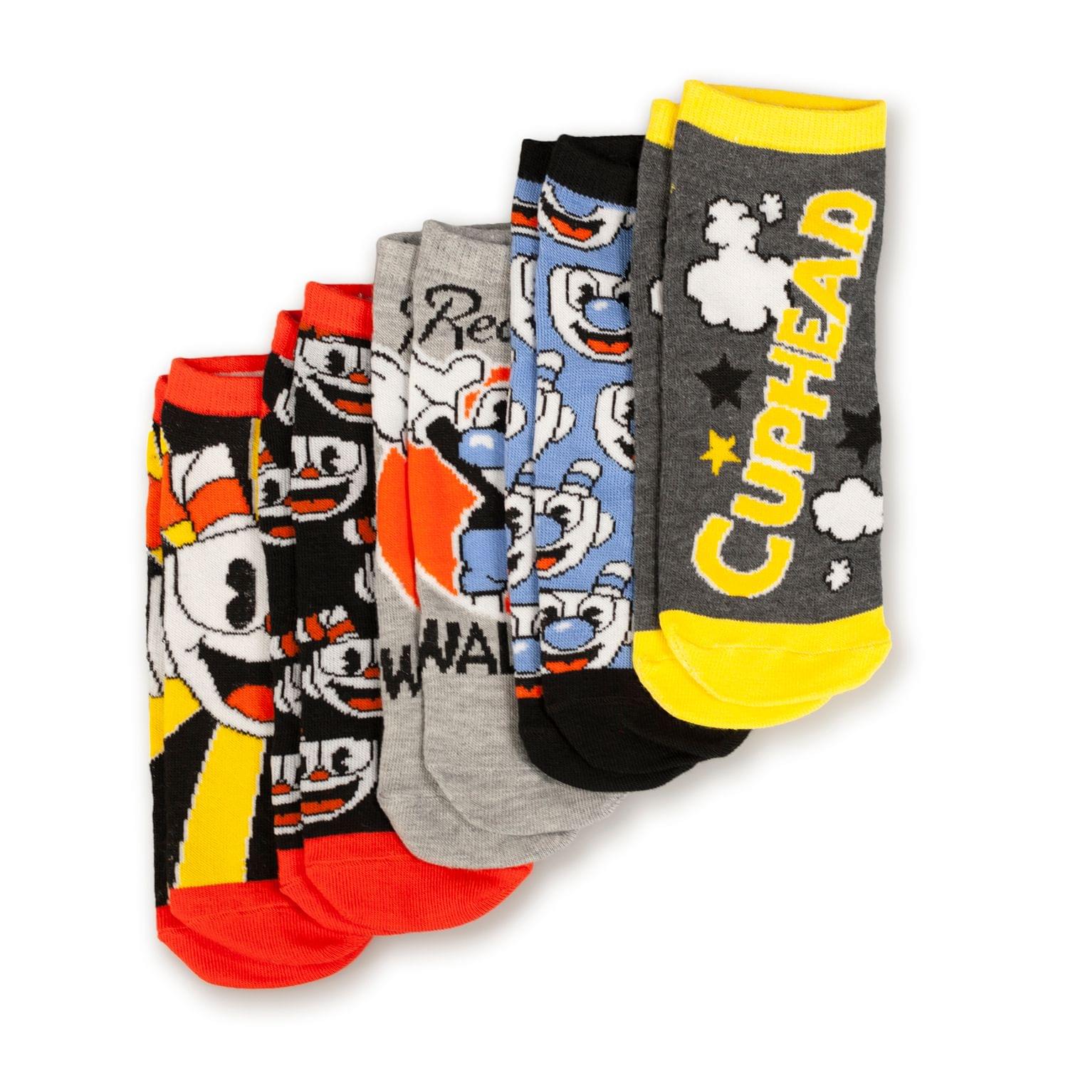 Cuphead Collectibles Adult Ankle Socks | Cuphead & Mugman Wallop Socks | 5 Pack - Image 3