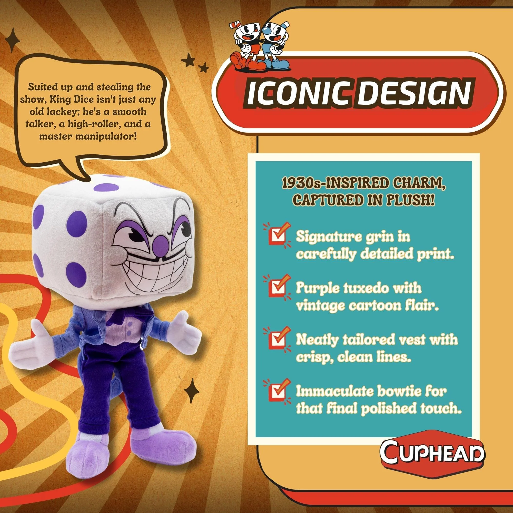 Cuphead King Dice 9-Inch Plush - Image 4