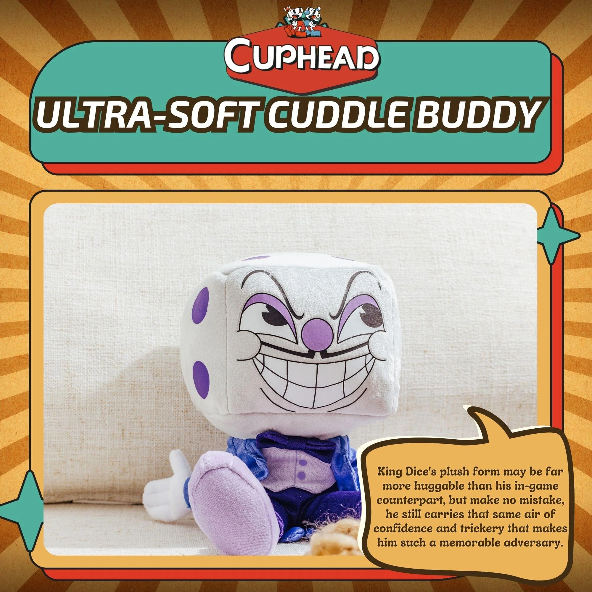 Cuphead King Dice 9-Inch Plush - Image 6