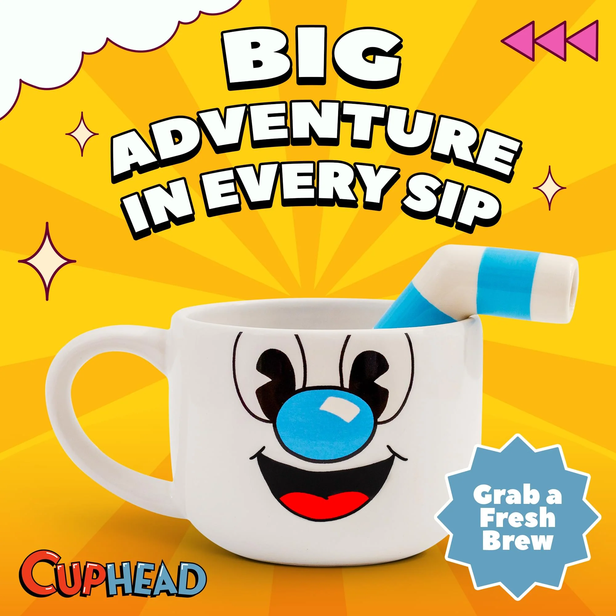 Cuphead Mugman Ceramic Coffee Mug and Straw | Holds 20 Ounces - Image 3