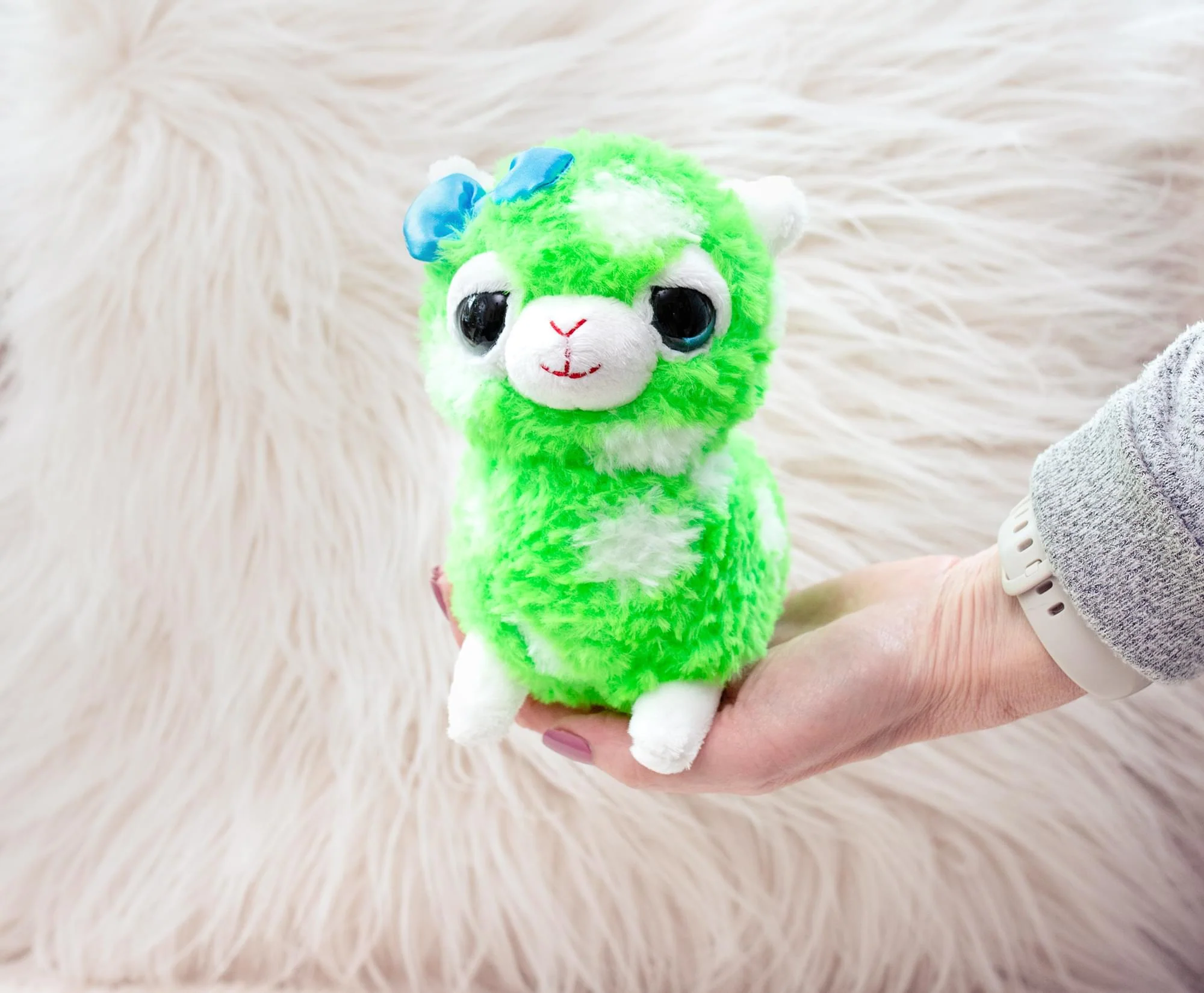 Cute and Cuddly 6 Inch Alpaca Plush | Green - Image 6