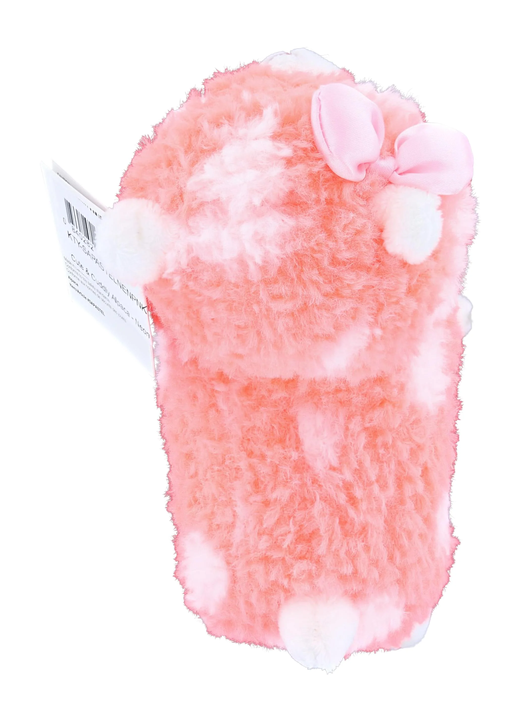 Cute and Cuddly 12 Inch Alpaca Plush | Neon Pink - Image 2