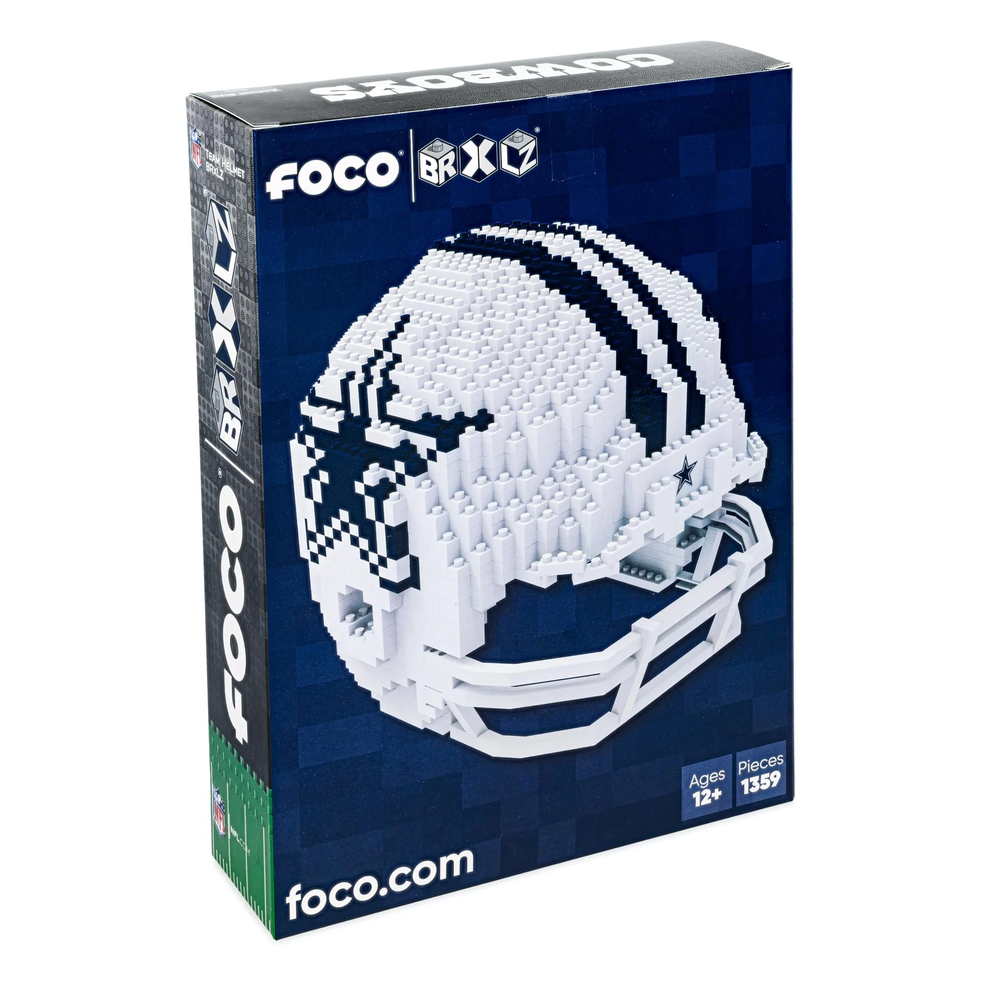 Dallas Cowboys NFL FOCO BRXLZ Helmet Building Block Set - Image 3