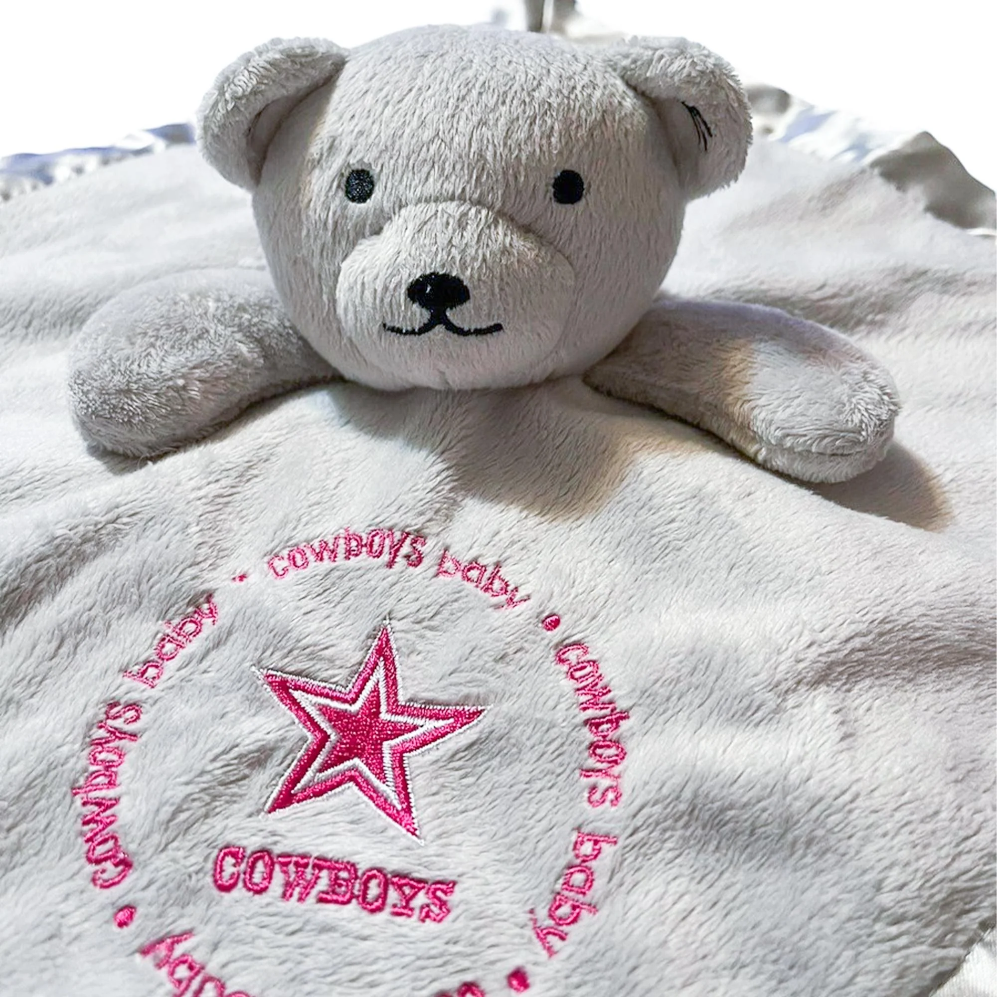 Dallas Cowboys NFL Plush Teddy Bear Baby Blanket - Image 3