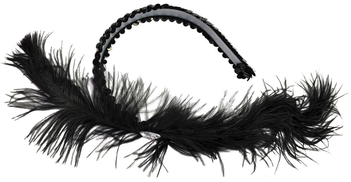 Dance Hall Adult Costume Headpiece, Black