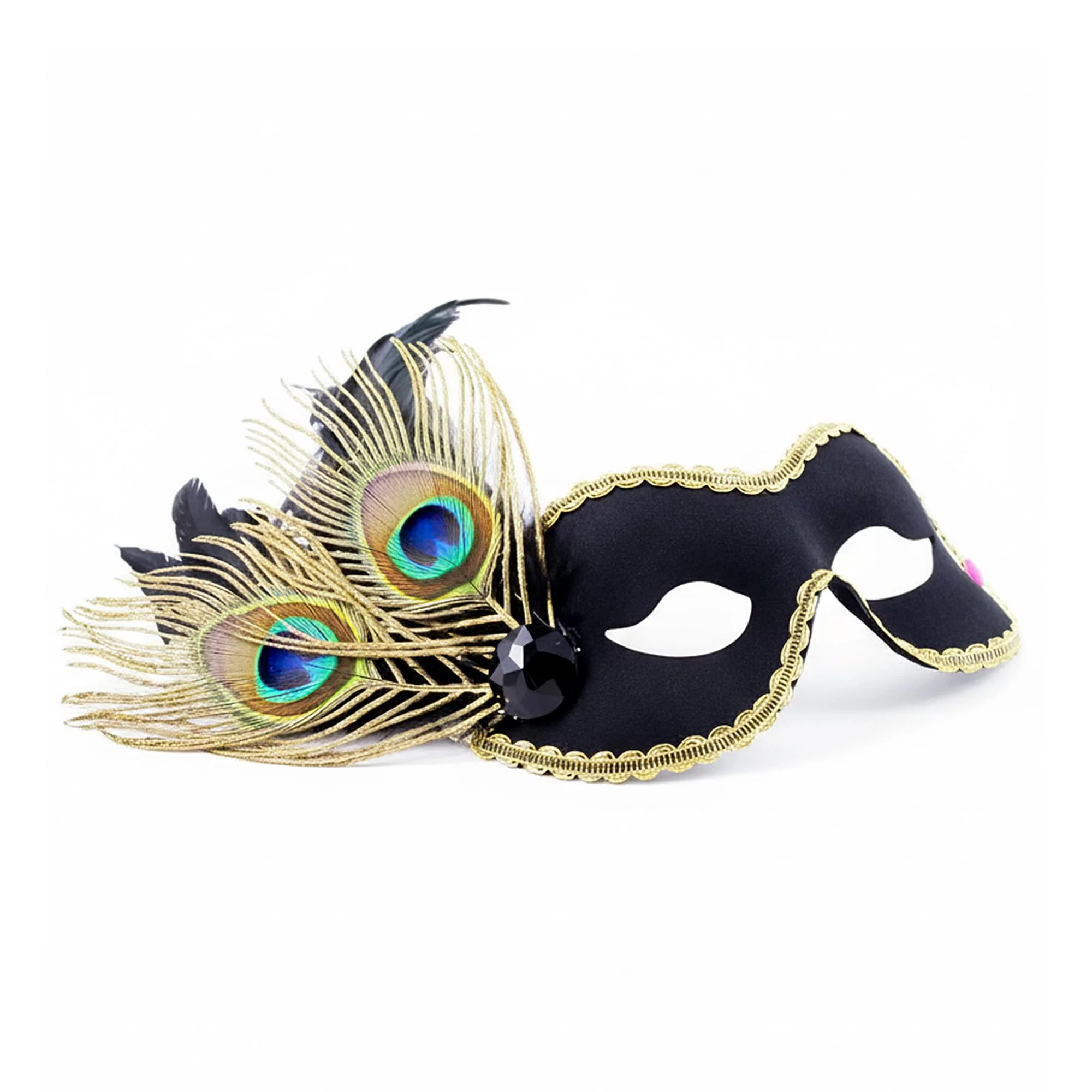 Daniella-Black/Gold Adult Costume Mask - Image 3