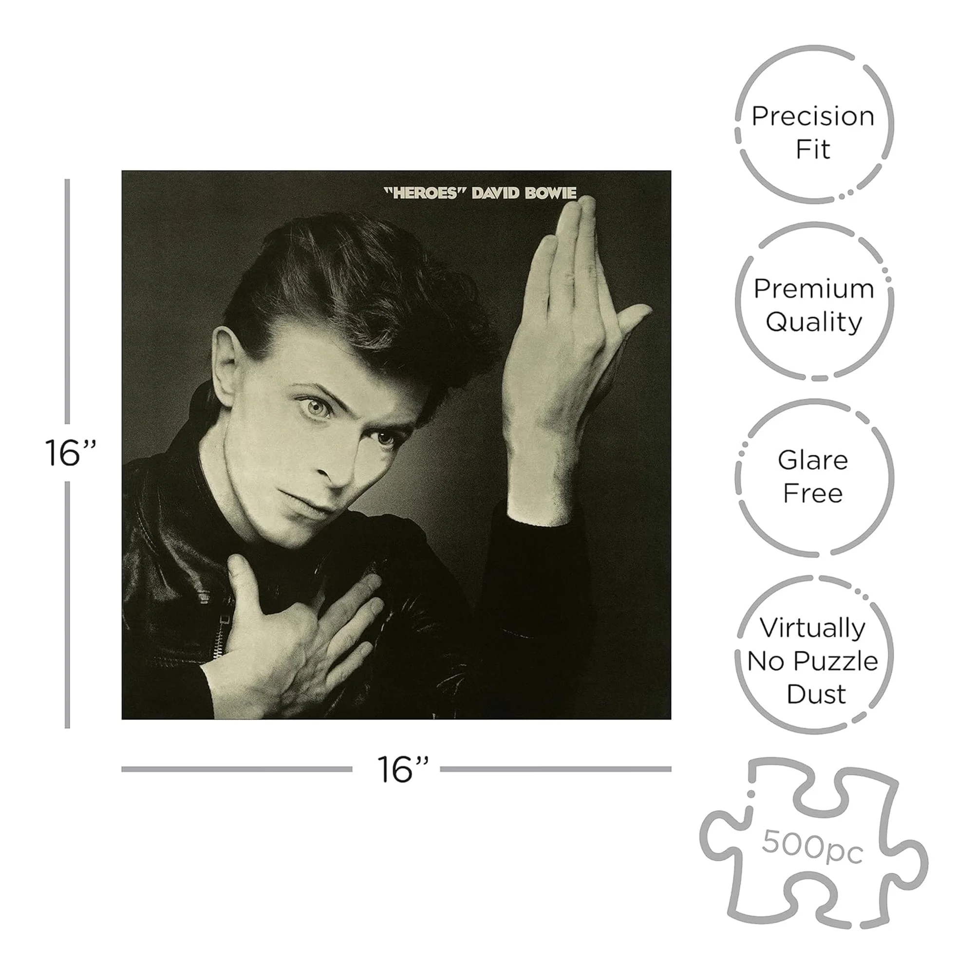 David Bowie Heroes 500 Piece Jigsaw Puzzle - Image 3
