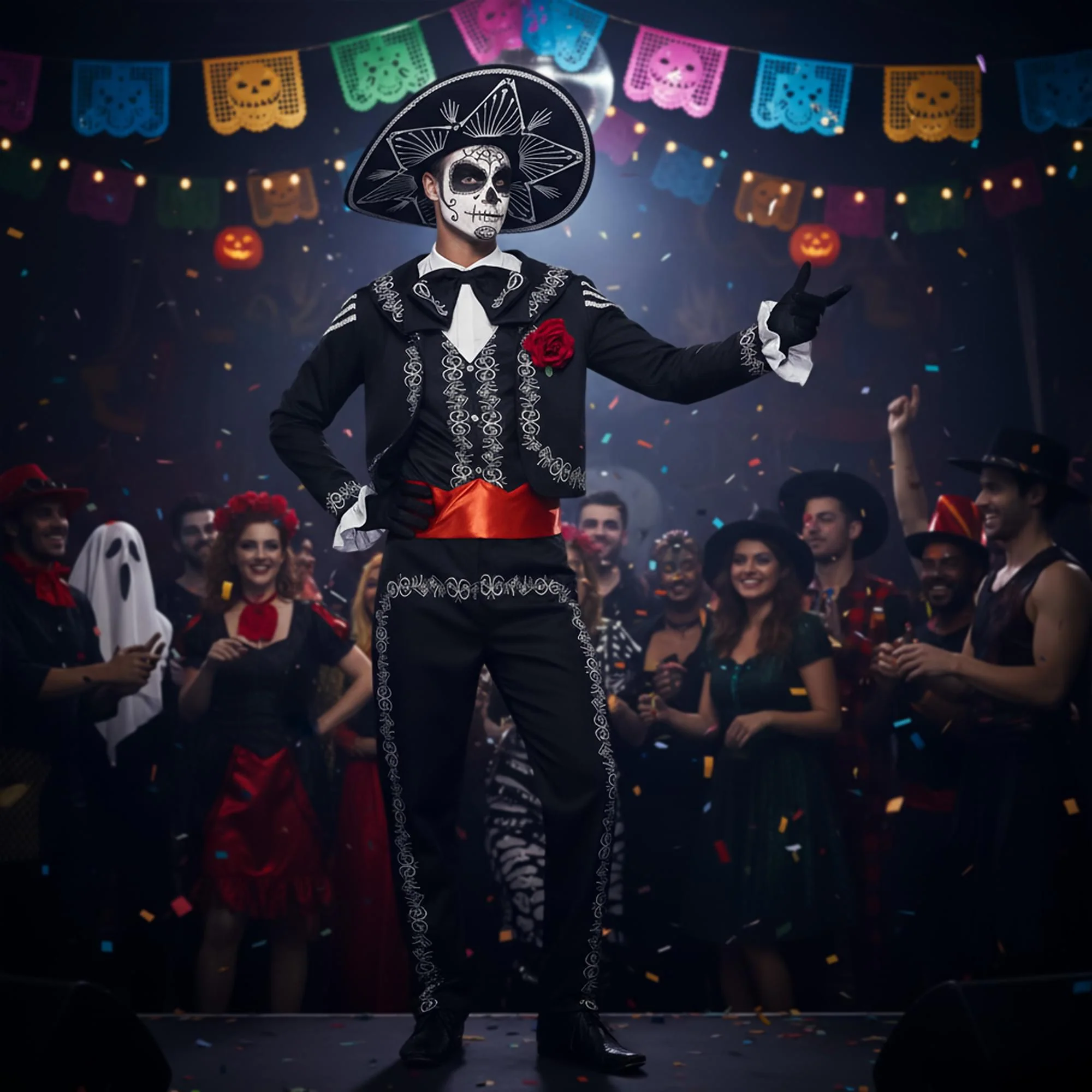 Day of the Dead Senor Bones Adult Costume - Image 6