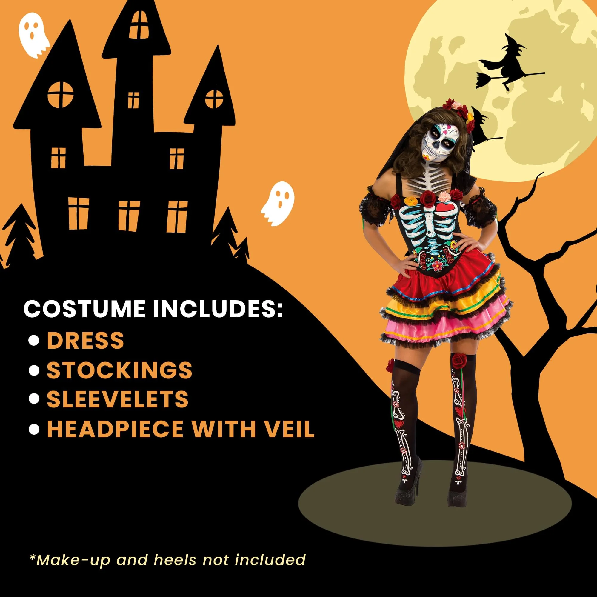 Day Of The Dead Senorita Adult Costume - Image 7
