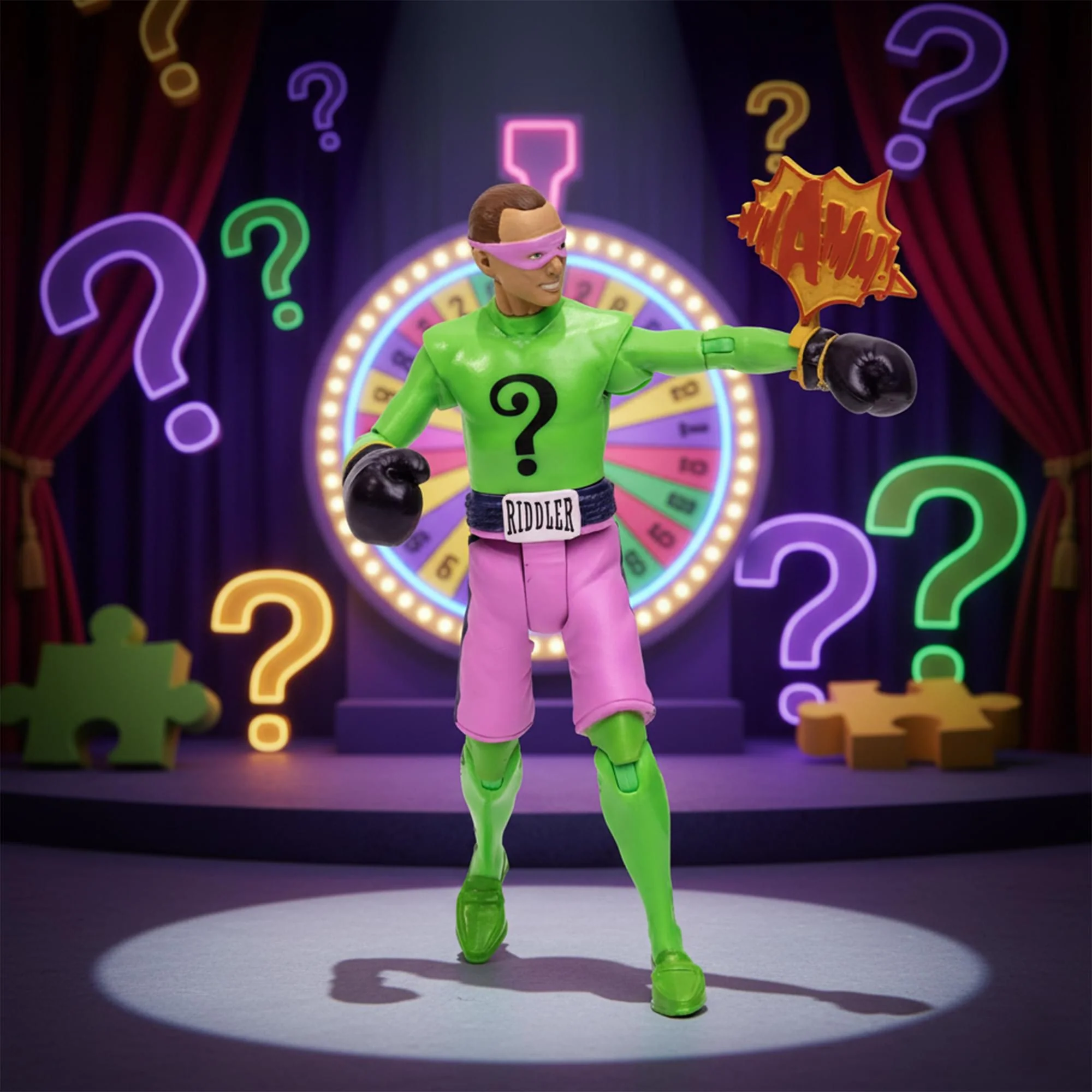 DC Batman 1966 TV Series 5 Inch Action Figure | Riddler Boxing - Image 7