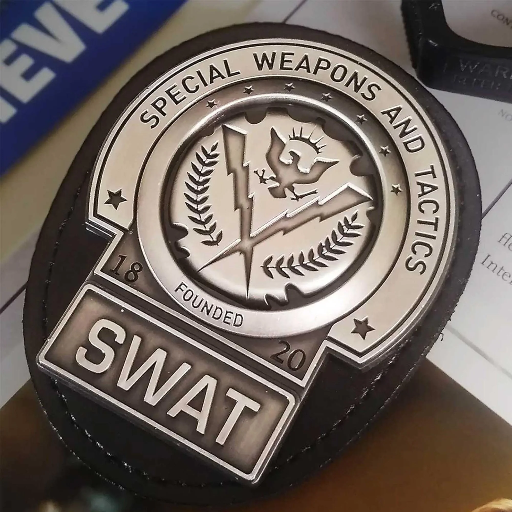 DC Batman Dark Knight Replica Gotham City SWAT Badge - Image 5