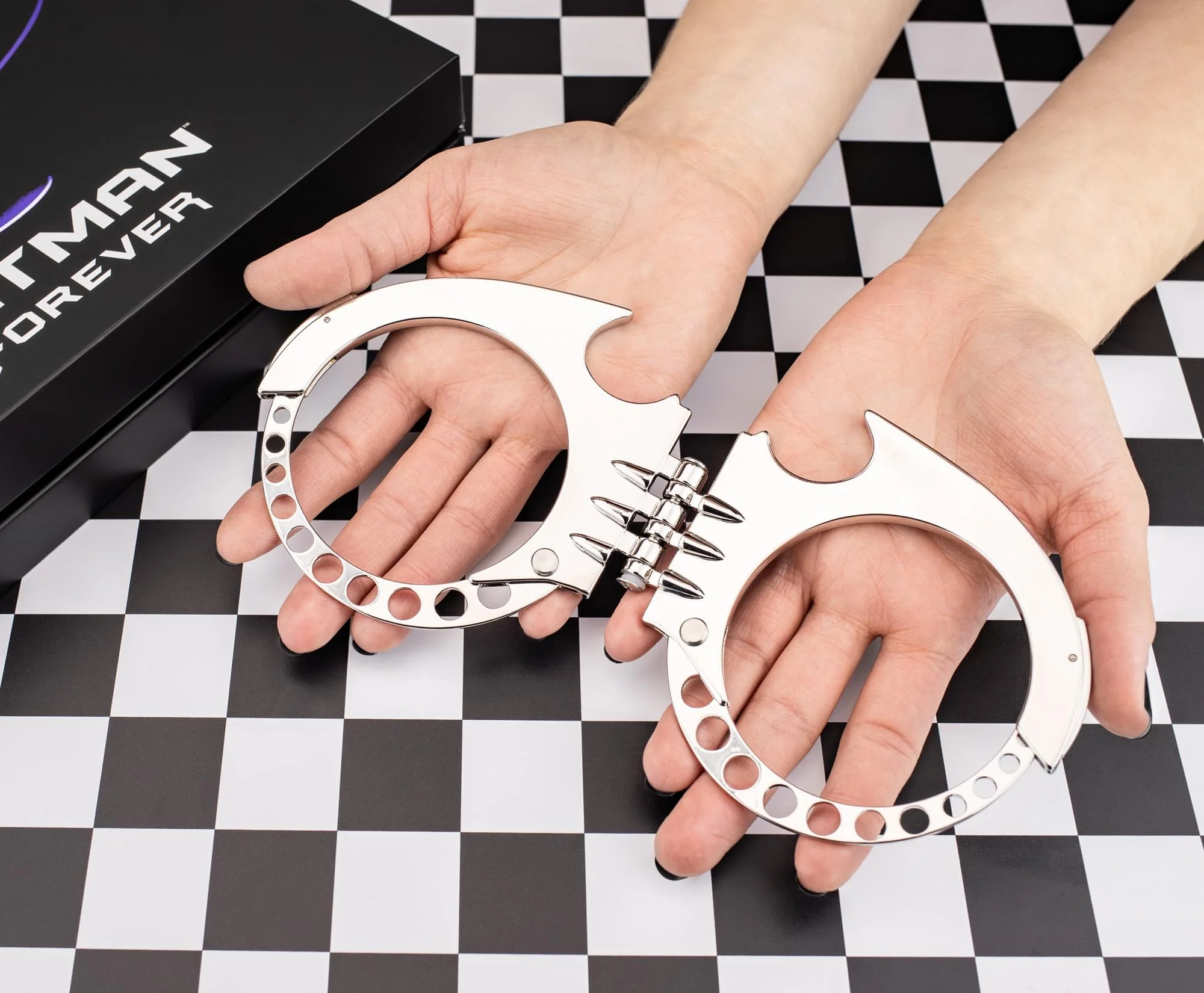 DC Batman Forever Bat Cuffs Bracelet Replica Collector's Box Set - Image 8