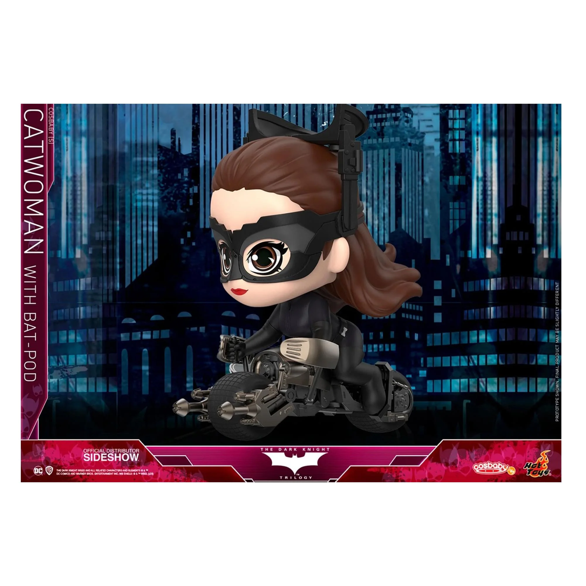 DC Batman The Dark Knight Rises Catwoman with Batpod Cosbaby (S) Bobblehead - Image 3