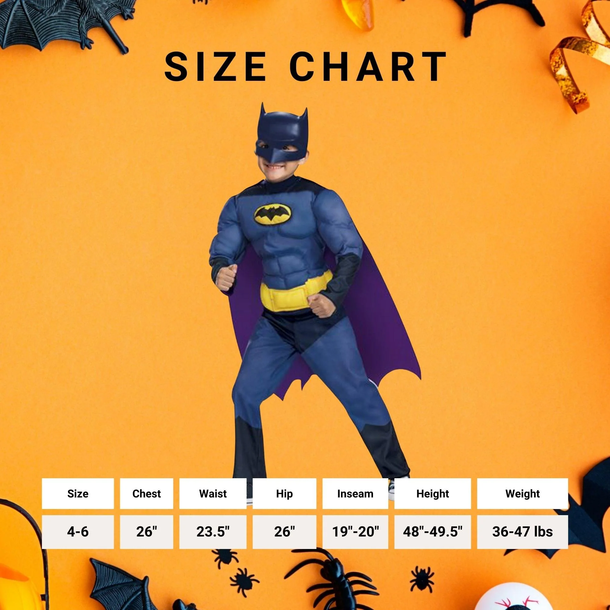 DC Batwheels Batman Classic Child Muscle Costume - Image 4