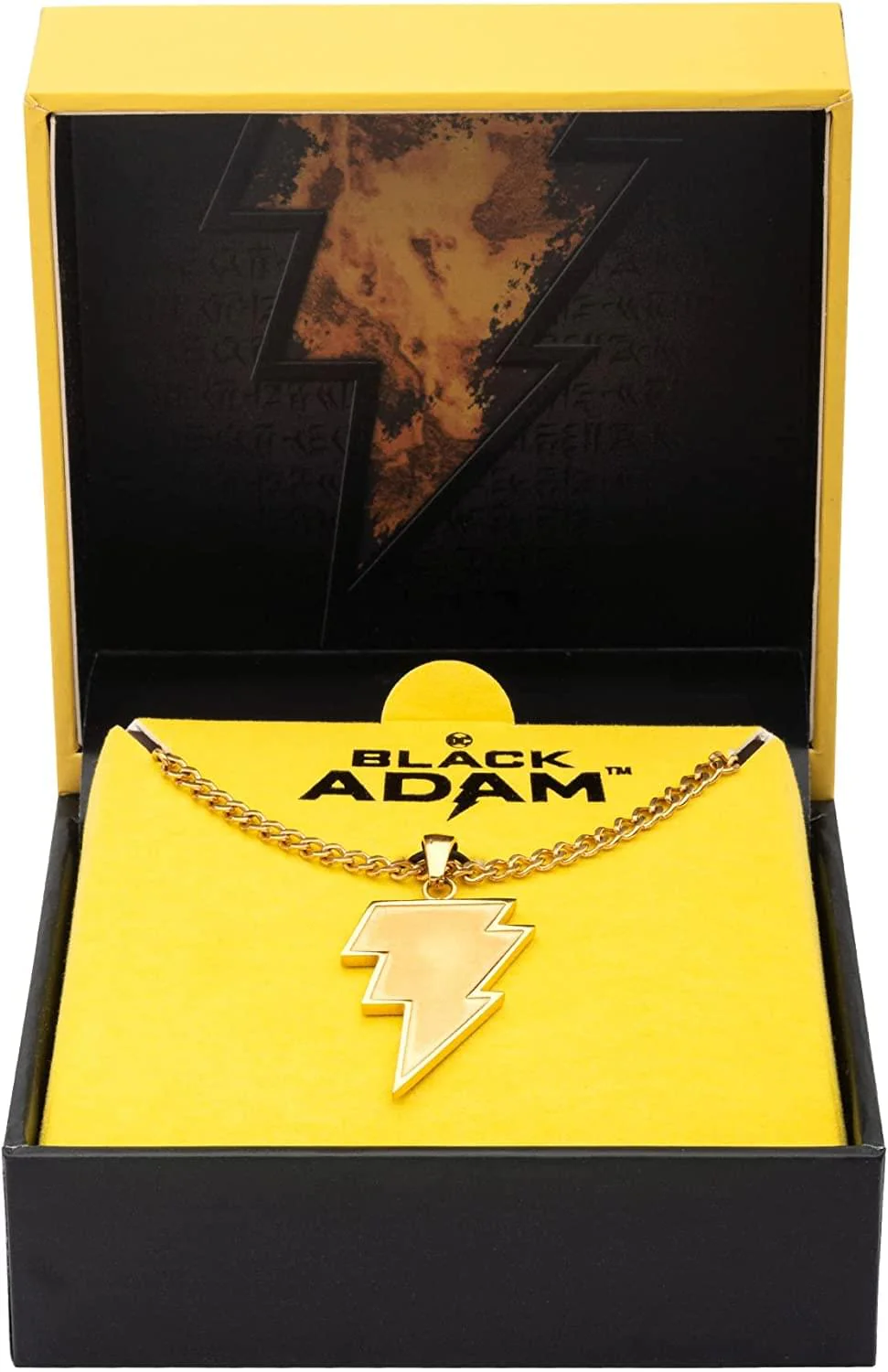 DC Black Adam Lightning Bolt Stainless Steel Pendant Necklace - Image 2