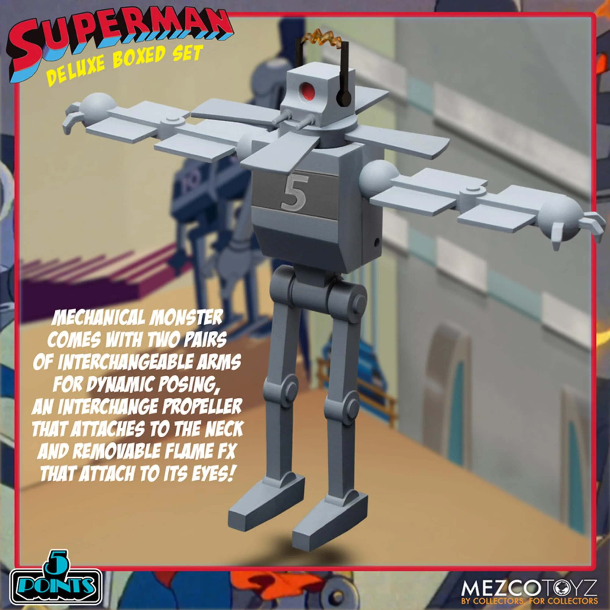 DC Comics 5 Points Superman The Mechanical Monsters (1941) Deluxe Boxed Set - Image 6