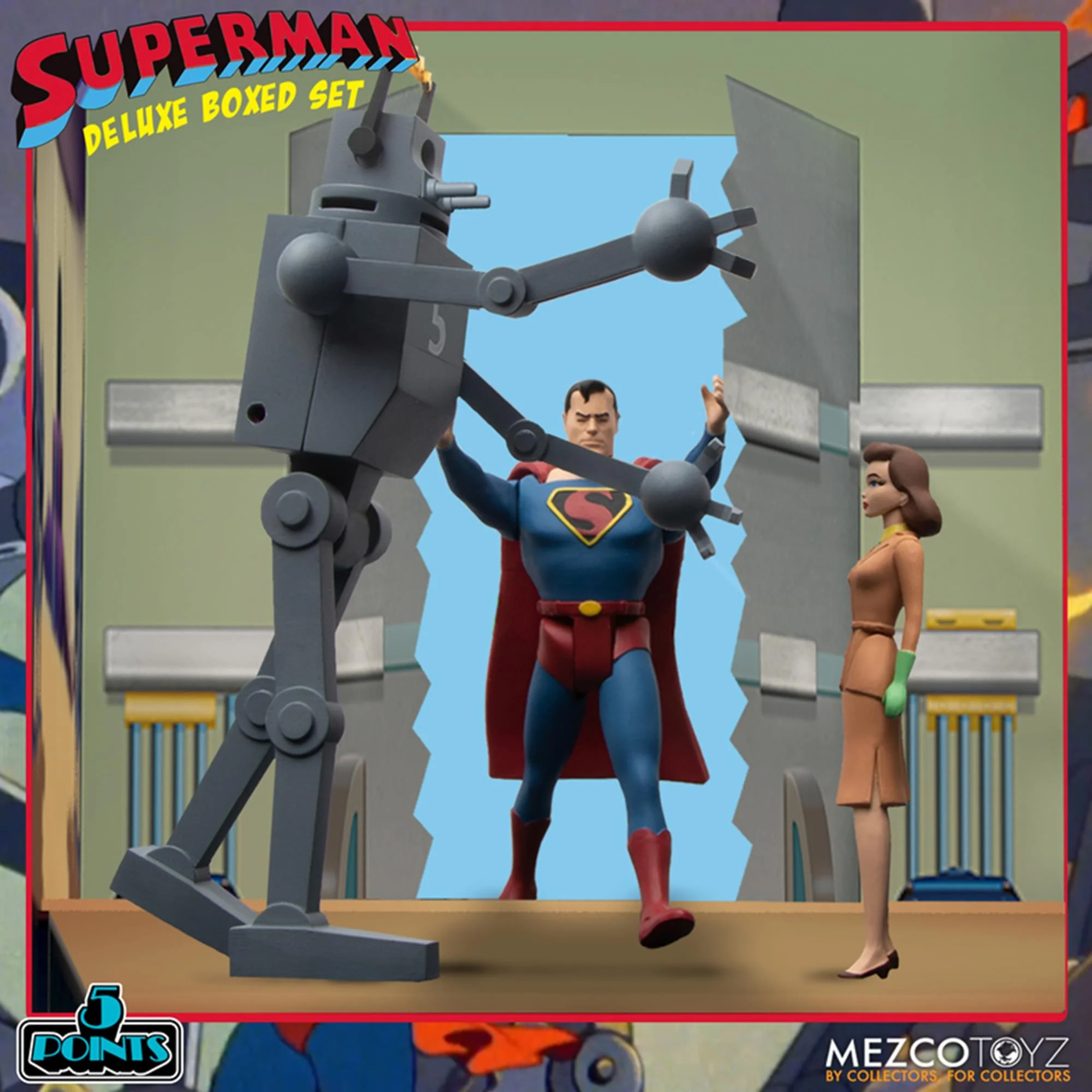 DC Comics 5 Points Superman The Mechanical Monsters (1941) Deluxe Boxed Set - Image 7
