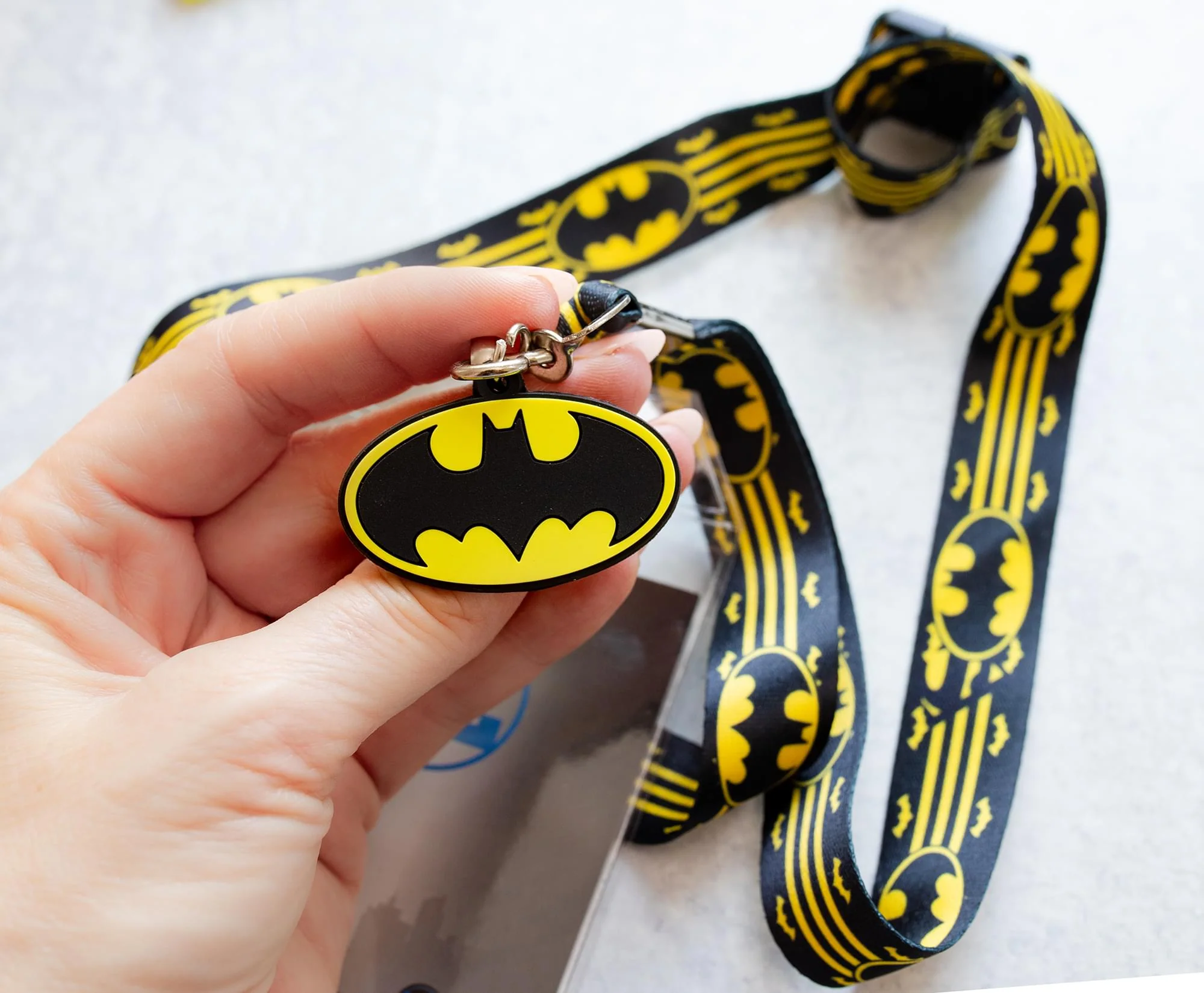 DC Comics Batman 22-Inch Lanyard With ID Badge Holder And Logo Charm - Image 5
