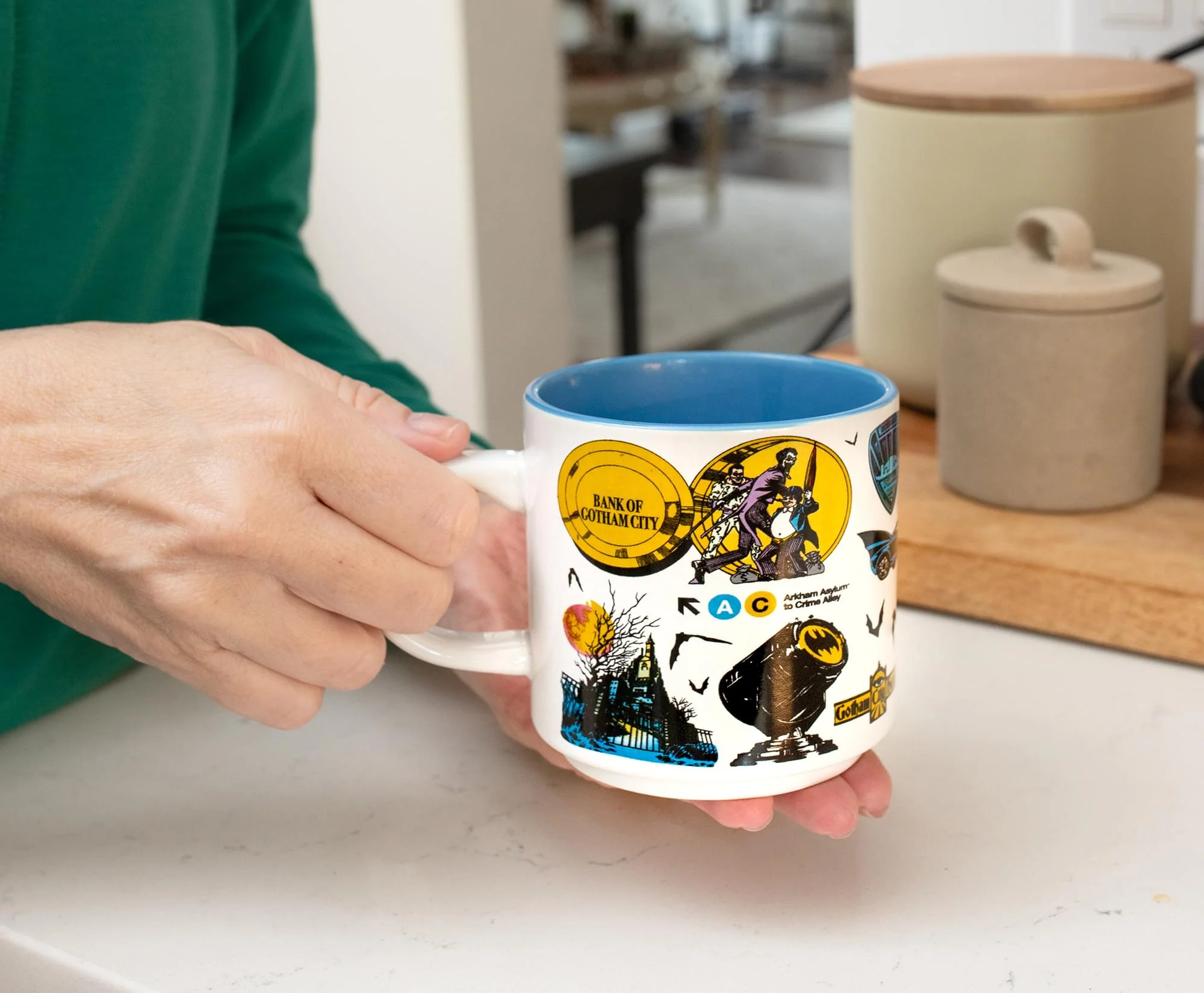 DC Comics Batman Allover Print Single Stackable Ceramic Mug | Holds 13 Ounces - Image 9
