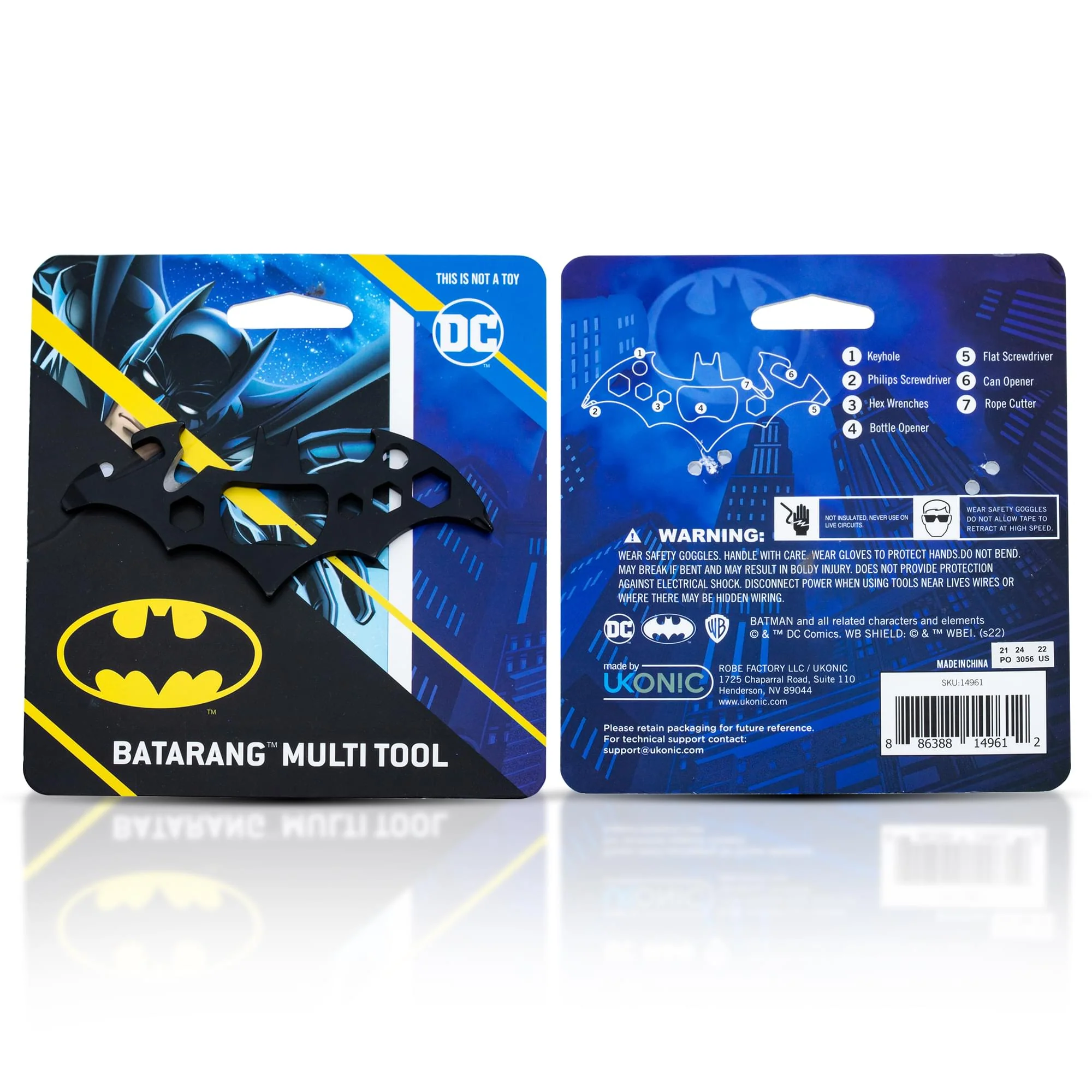 DC Comics Batman Batarang Pocket Size 6-In-1 Portable Multitool Kit - Image 2