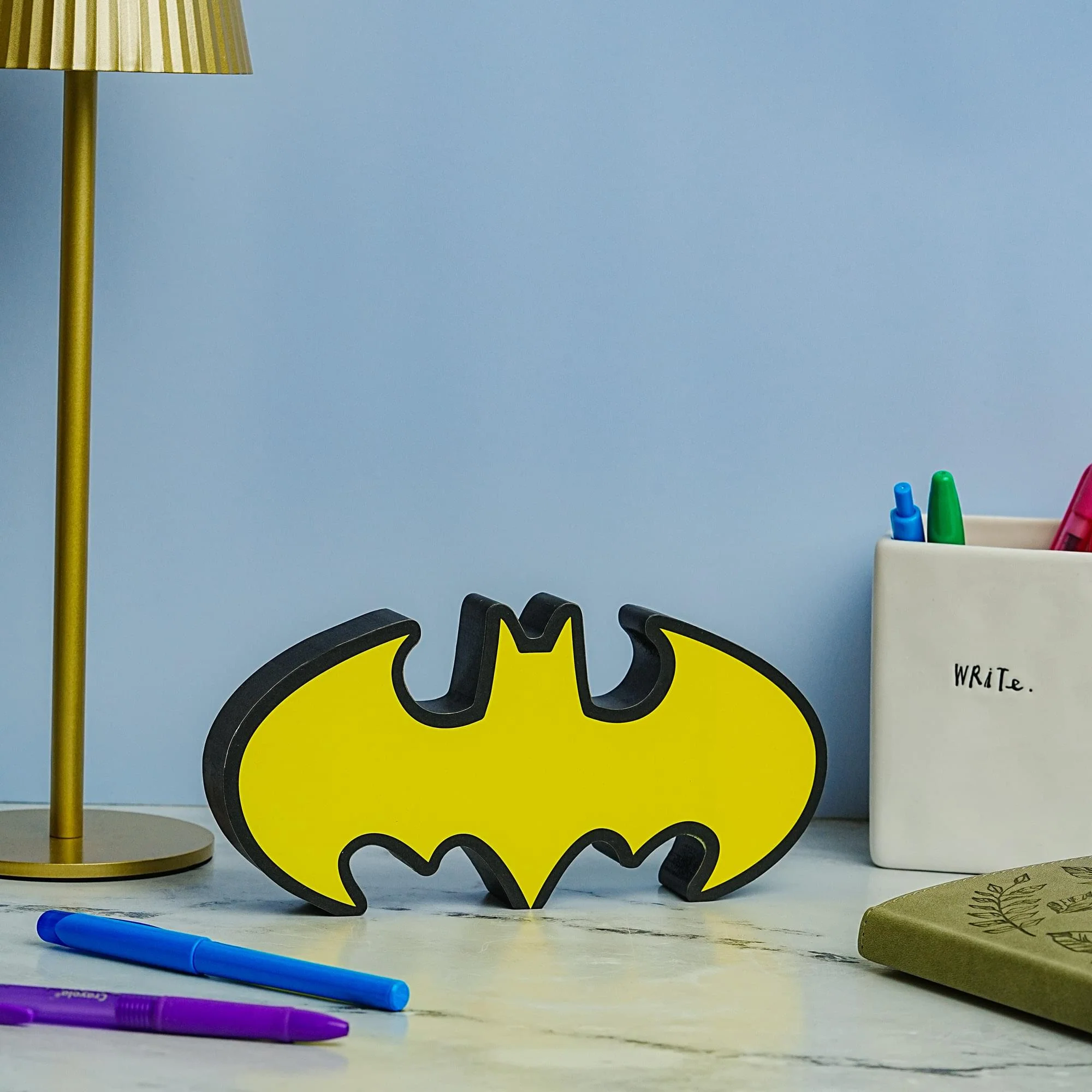 DC Comics Batman Emblem Die-Cut Wooden Wall Art Sign | 4 x 8 Inches - Image 3