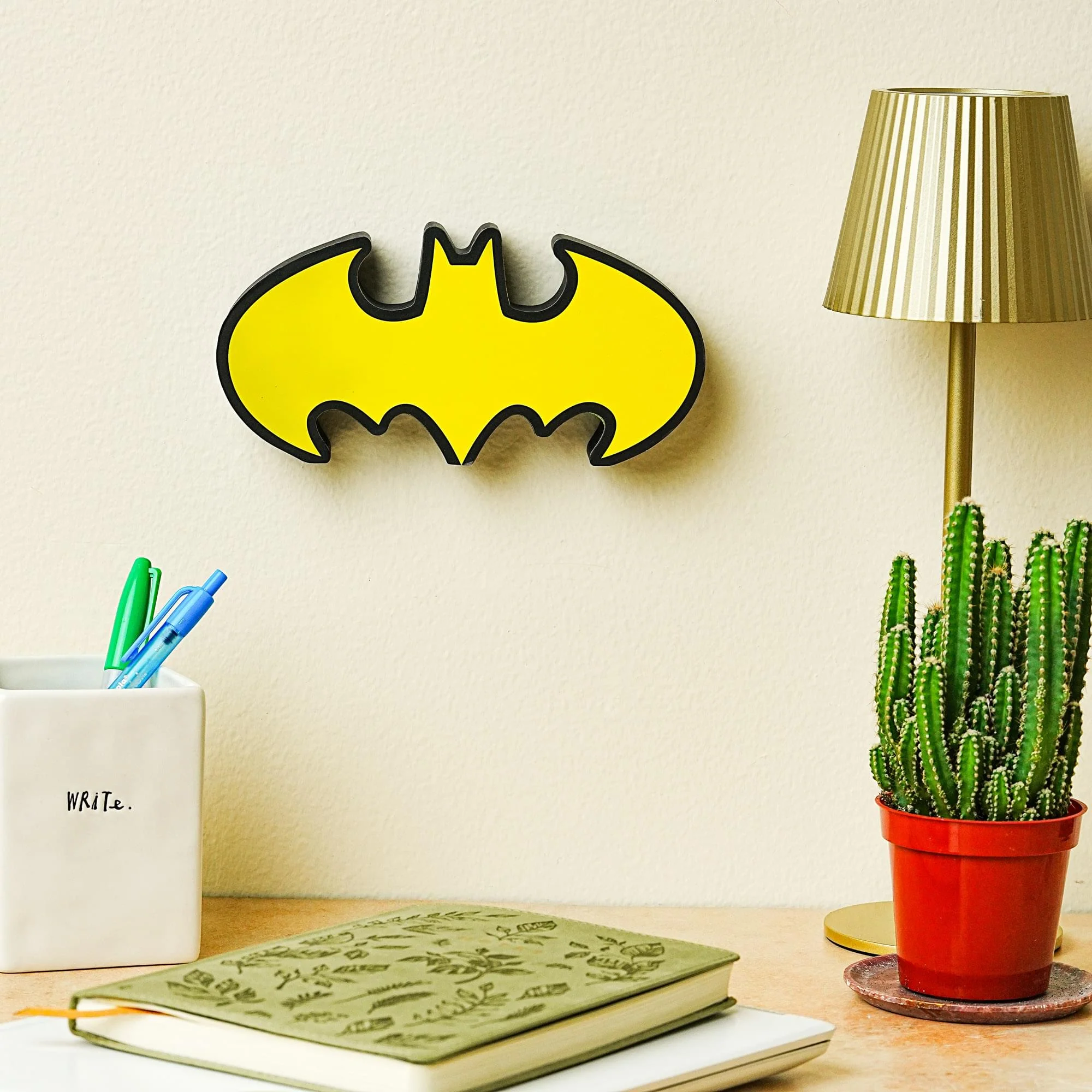 DC Comics Batman Emblem Die-Cut Wooden Wall Art Sign | 4 x 8 Inches - Image 5