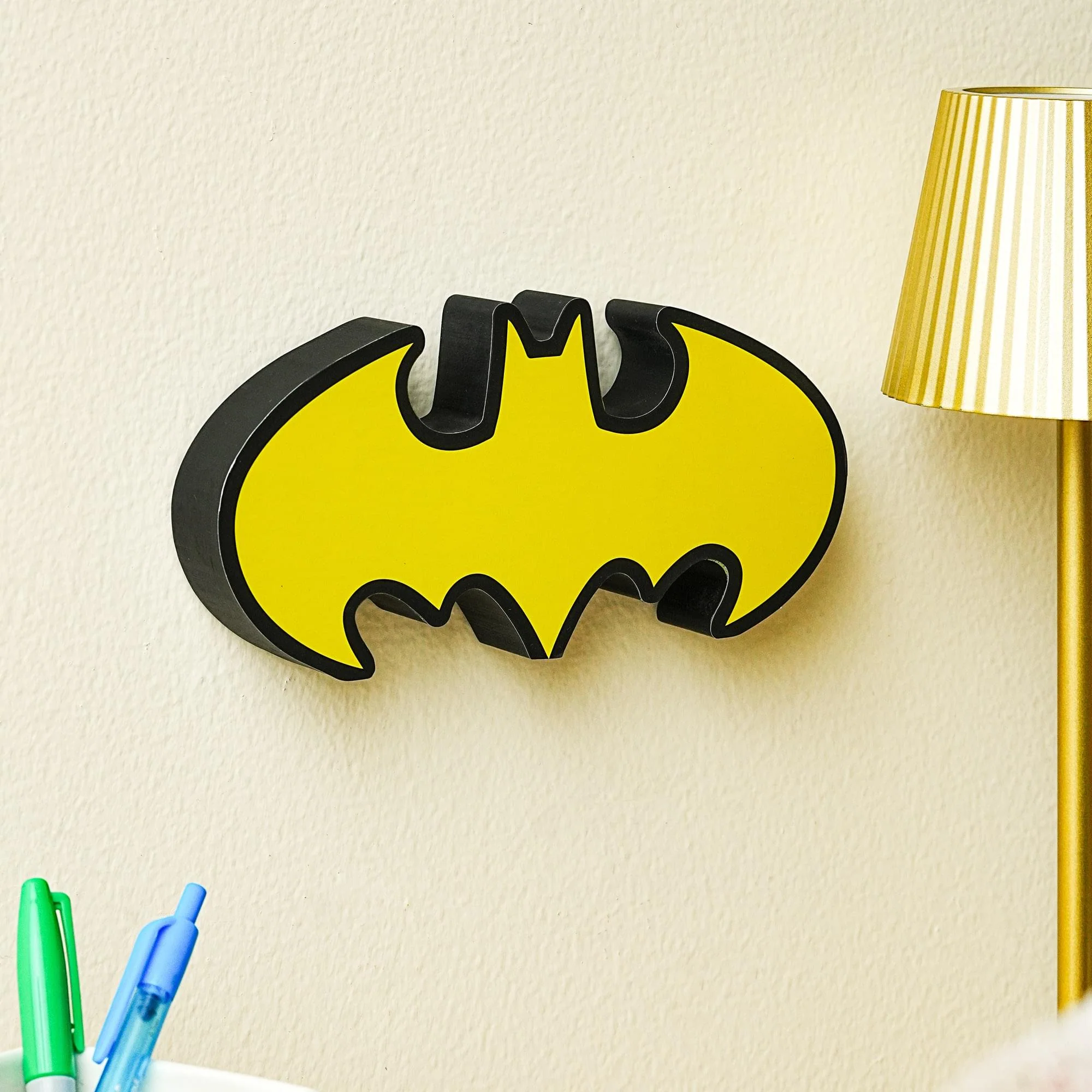 DC Comics Batman Emblem Die-Cut Wooden Wall Art Sign | 4 x 8 Inches - Image 6
