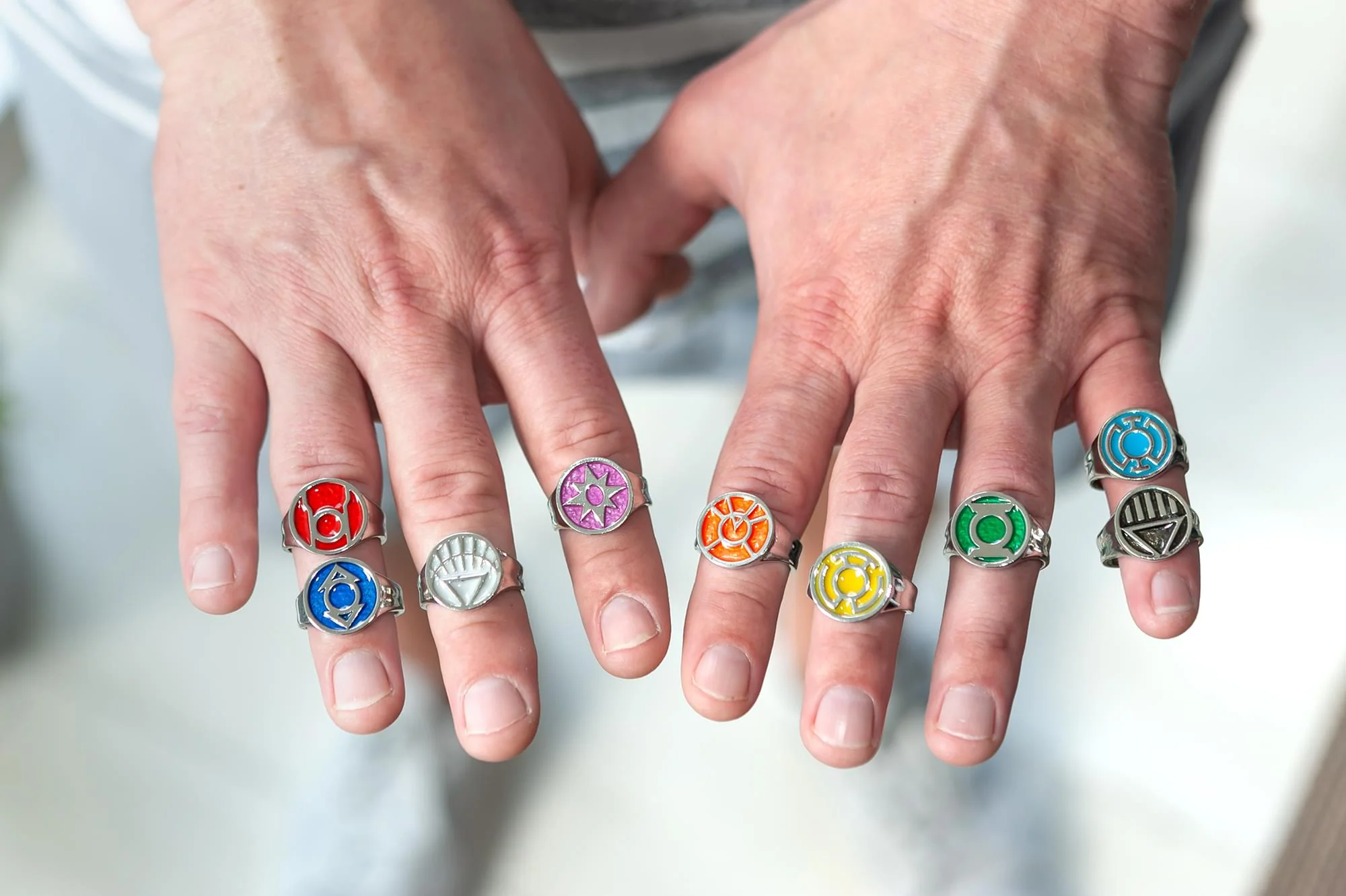 DC Comics Green Lantern Power Rings Emotional Spectrum Power Rings | 9 Ring Set - Image 6