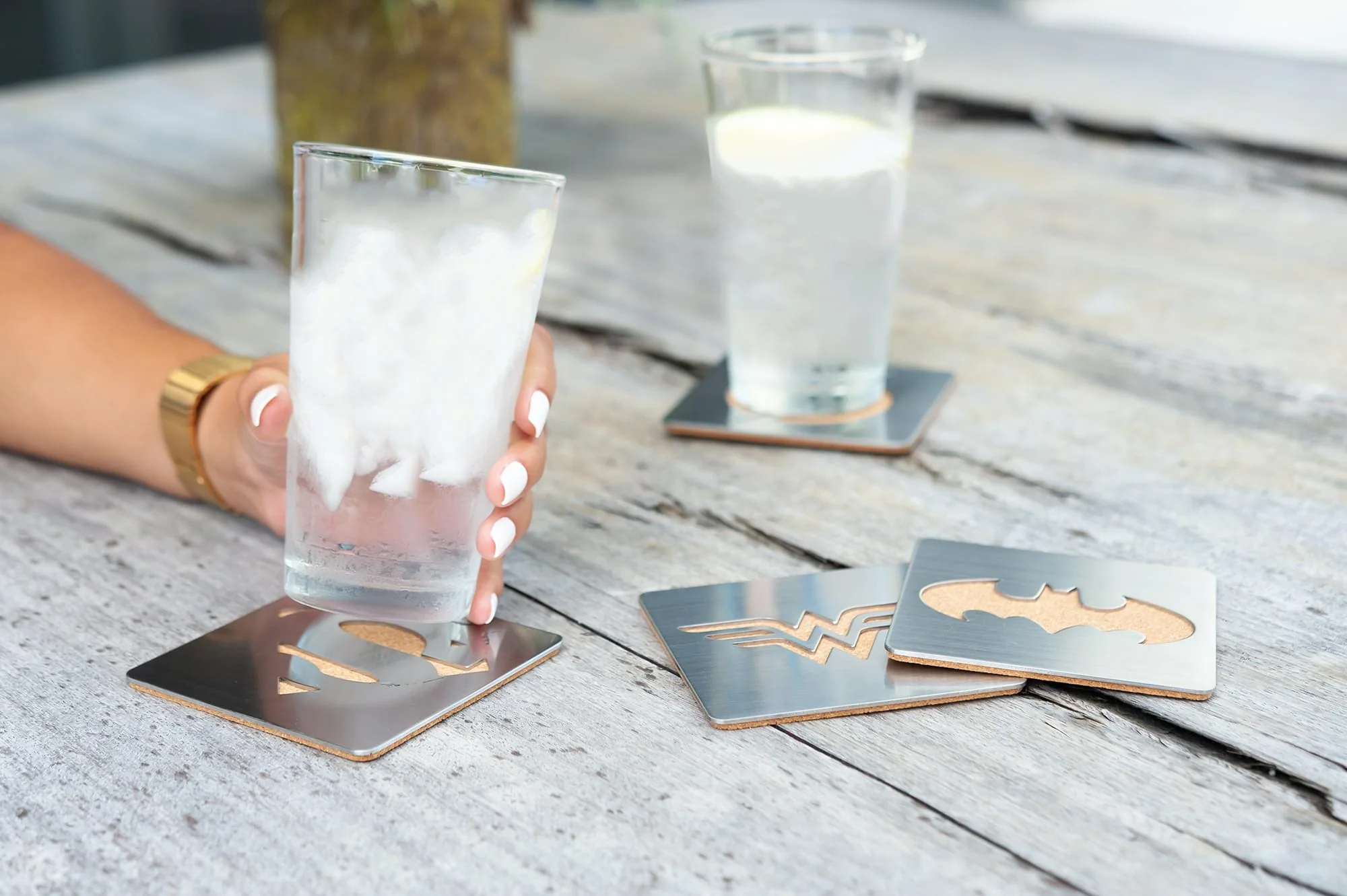 DC Comics Laser-Cut Superhero Logo Coaster Set | Batman | Superman | Wonder Woman | Flash - Image 5