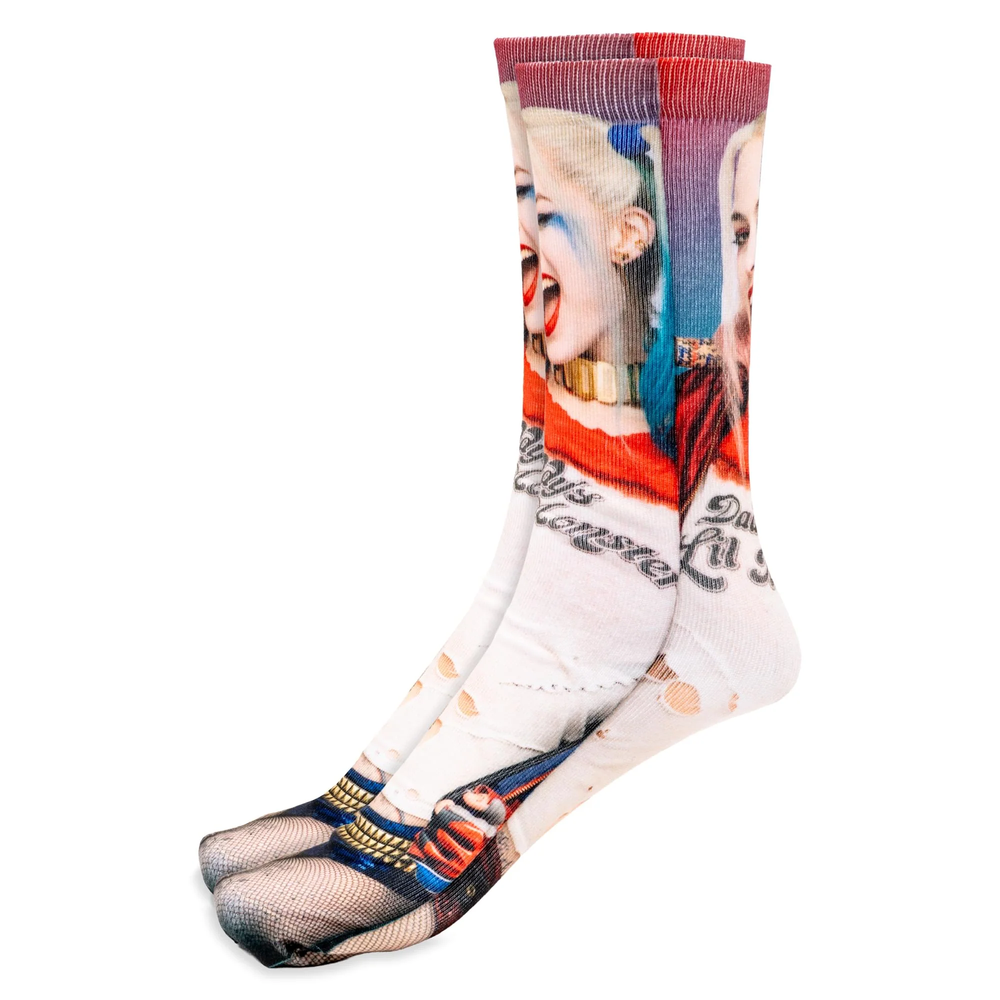 DC Comics Suicide Squad Harley Quinn Sublimated Crew Socks - Image 3