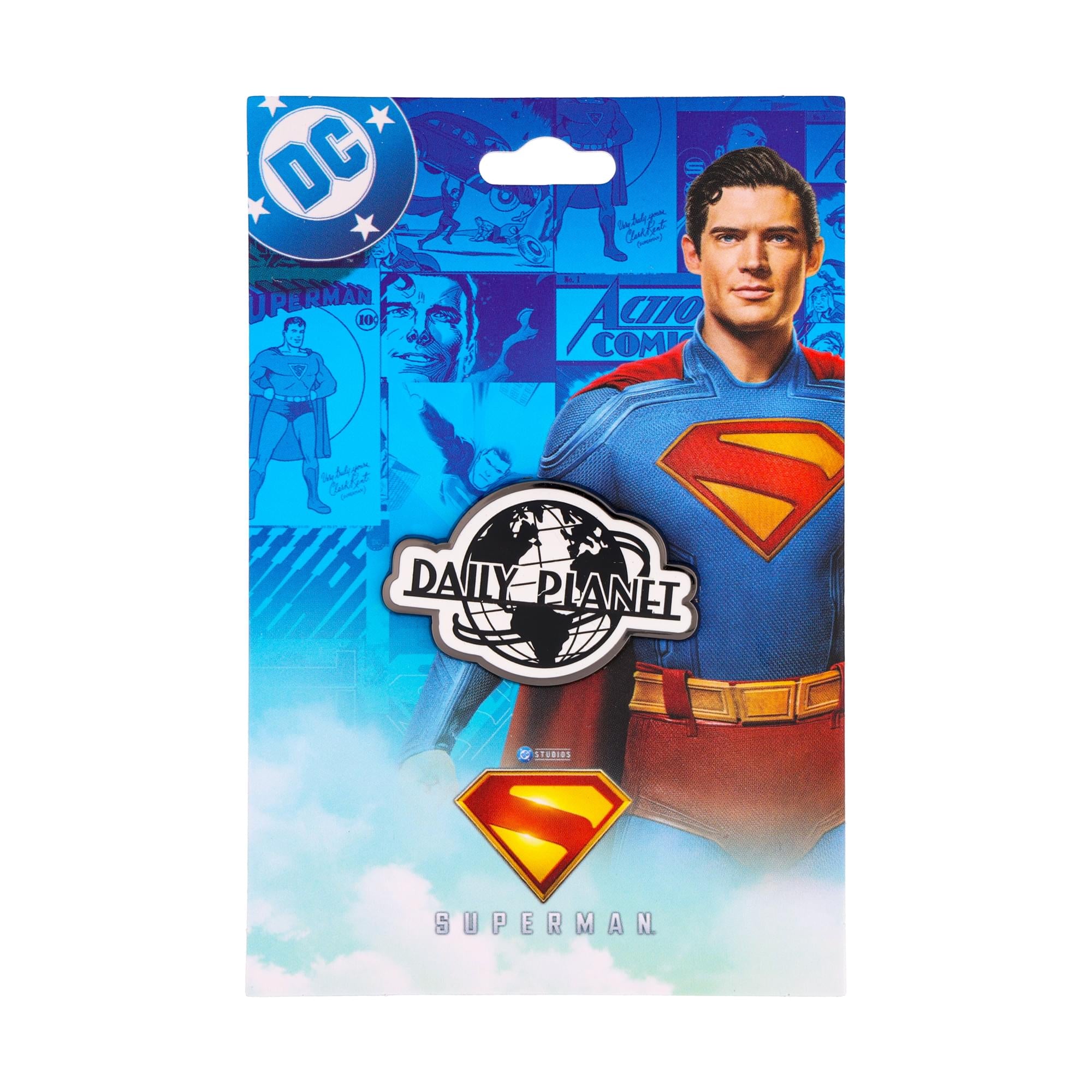 DC Studios Superman Daily Planet Black-and-White Logo Enamel Pin - Image 2