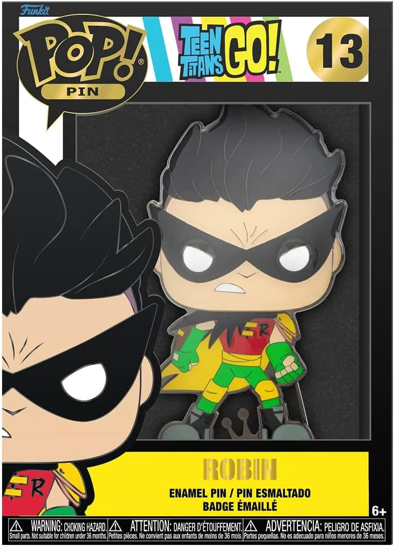 DC Teen Titans 3 Inch Funko POP Pin | Robin - Image 3
