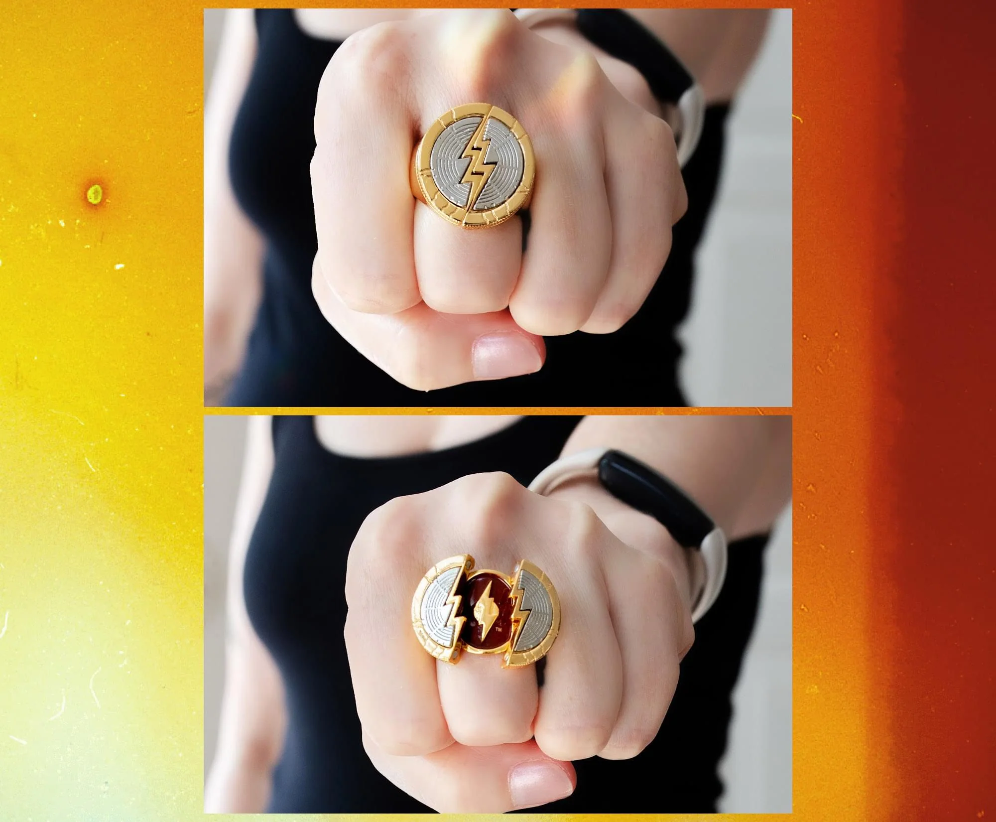 DC The Flash Movie Costume Ring 24kt Gold Replica | SDCC 2023 Exclusive - Image 5