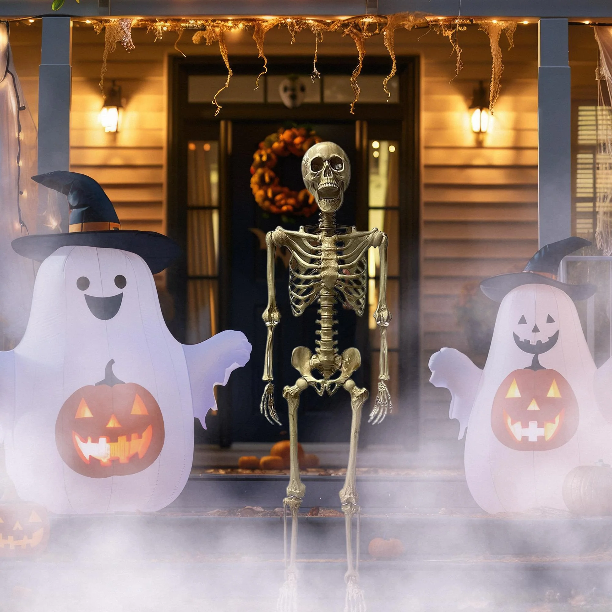 Deluxe 5 Foot Poseable Skeleton Halloween Decoration - Image 3