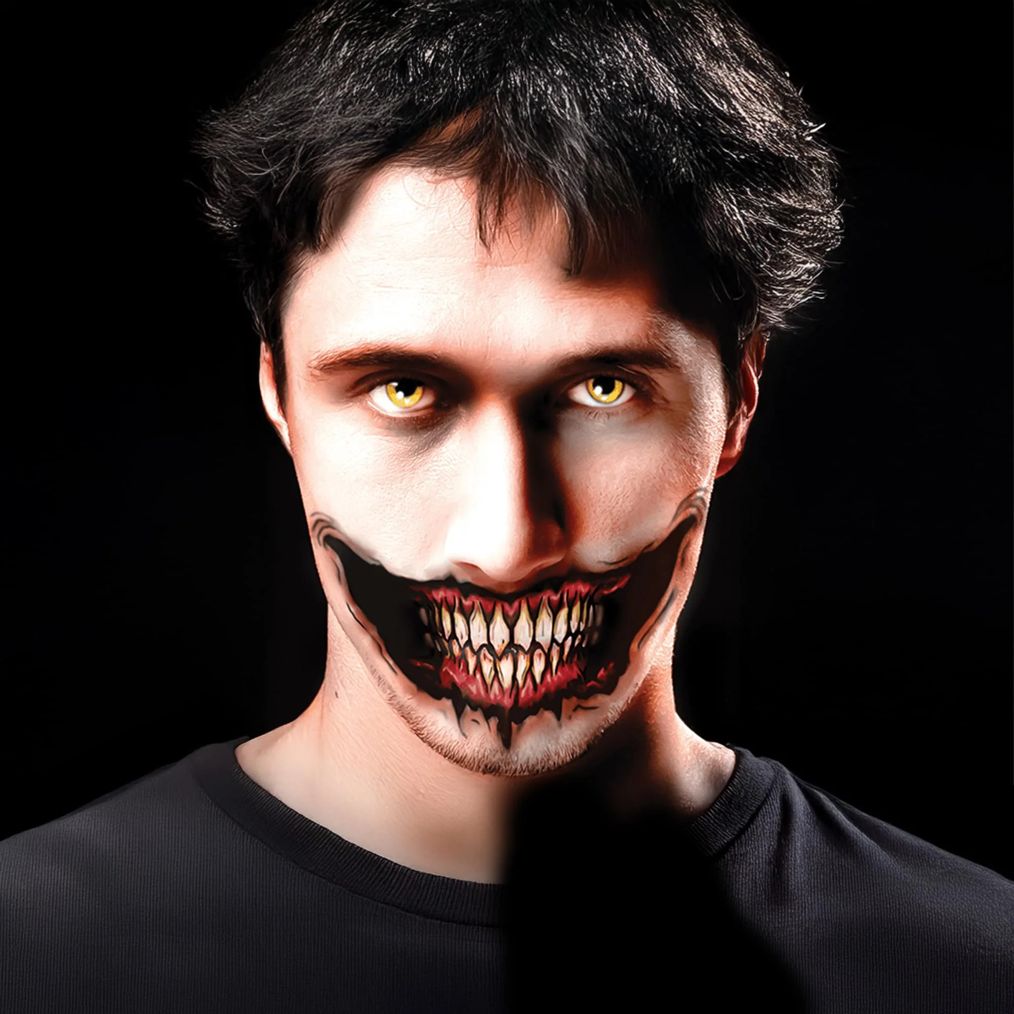 Demon Big Mouth Tattoo Costume Accessory - Image 4