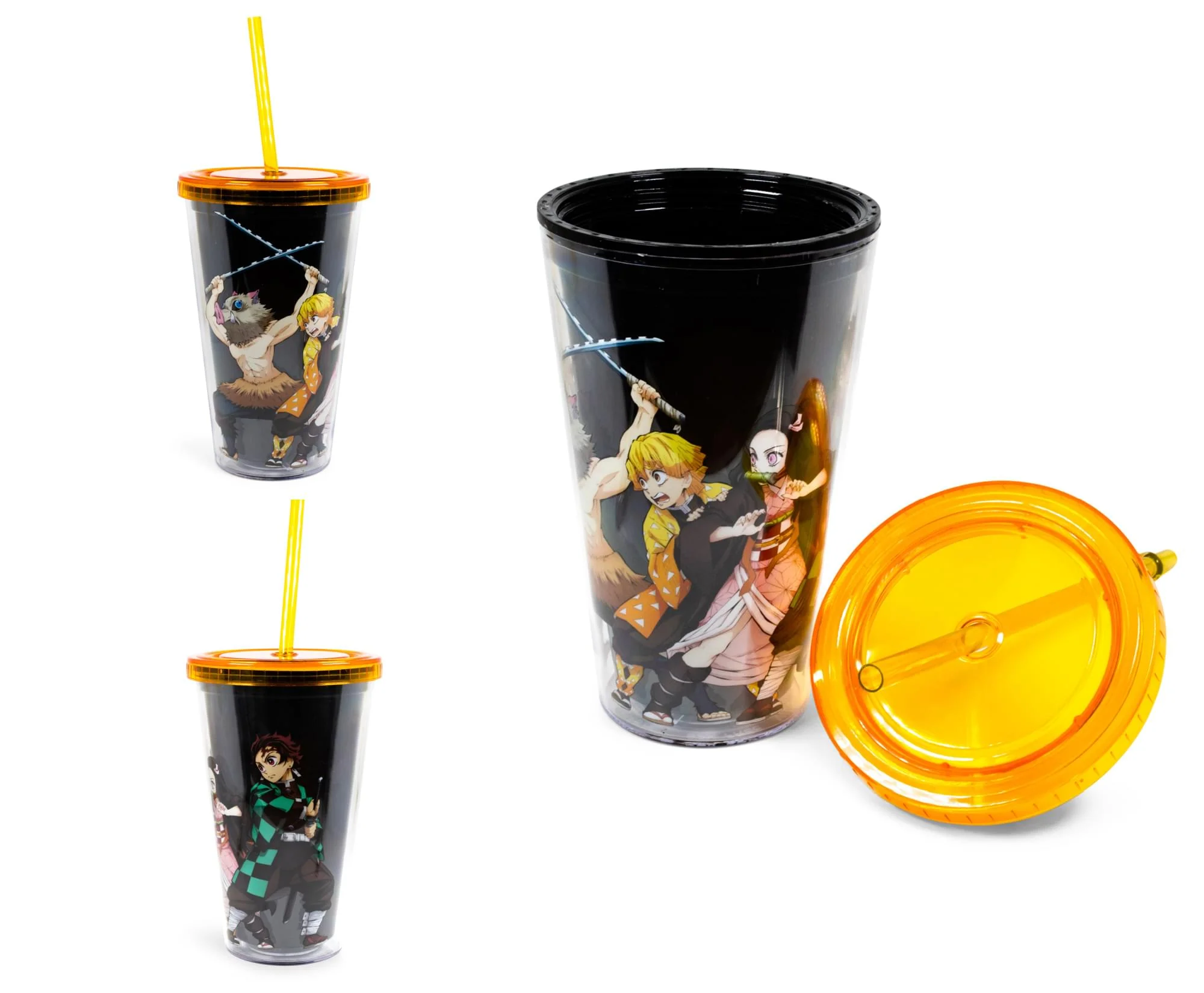 Demon Slayer Acrylic Carnival Cup with Lid and Straw | Holds 16 Ounces - Image 2
