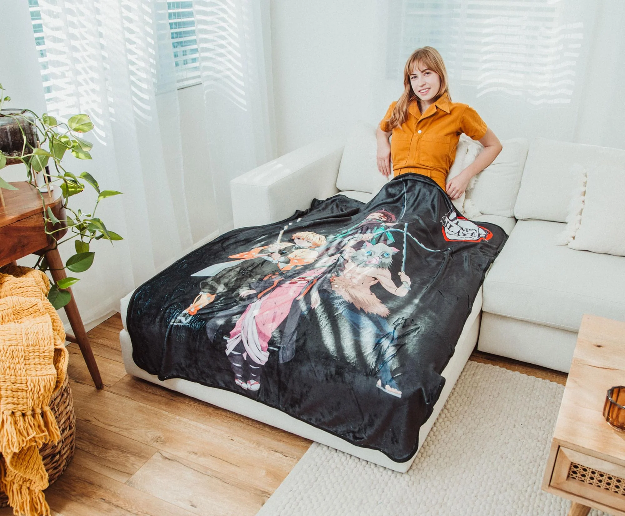 Demon Slayer Group 45 x 60 Inch Fleece Throw Blanket - Image 9