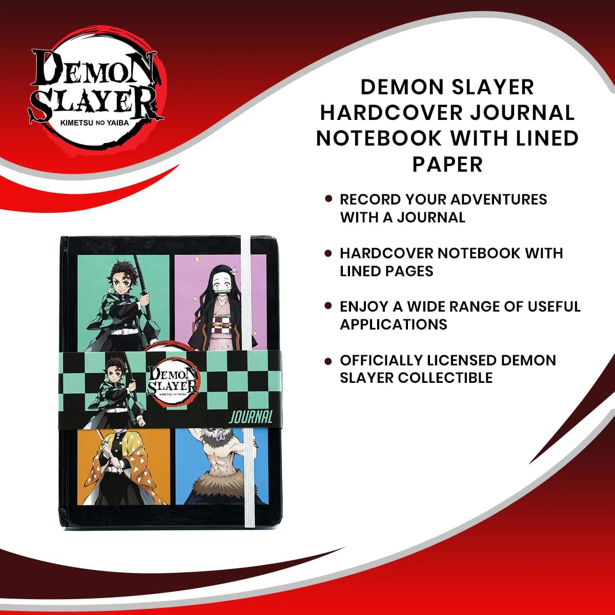 Demon Slayer Hardcover Journal Notebook With Lined Paper - Image 7