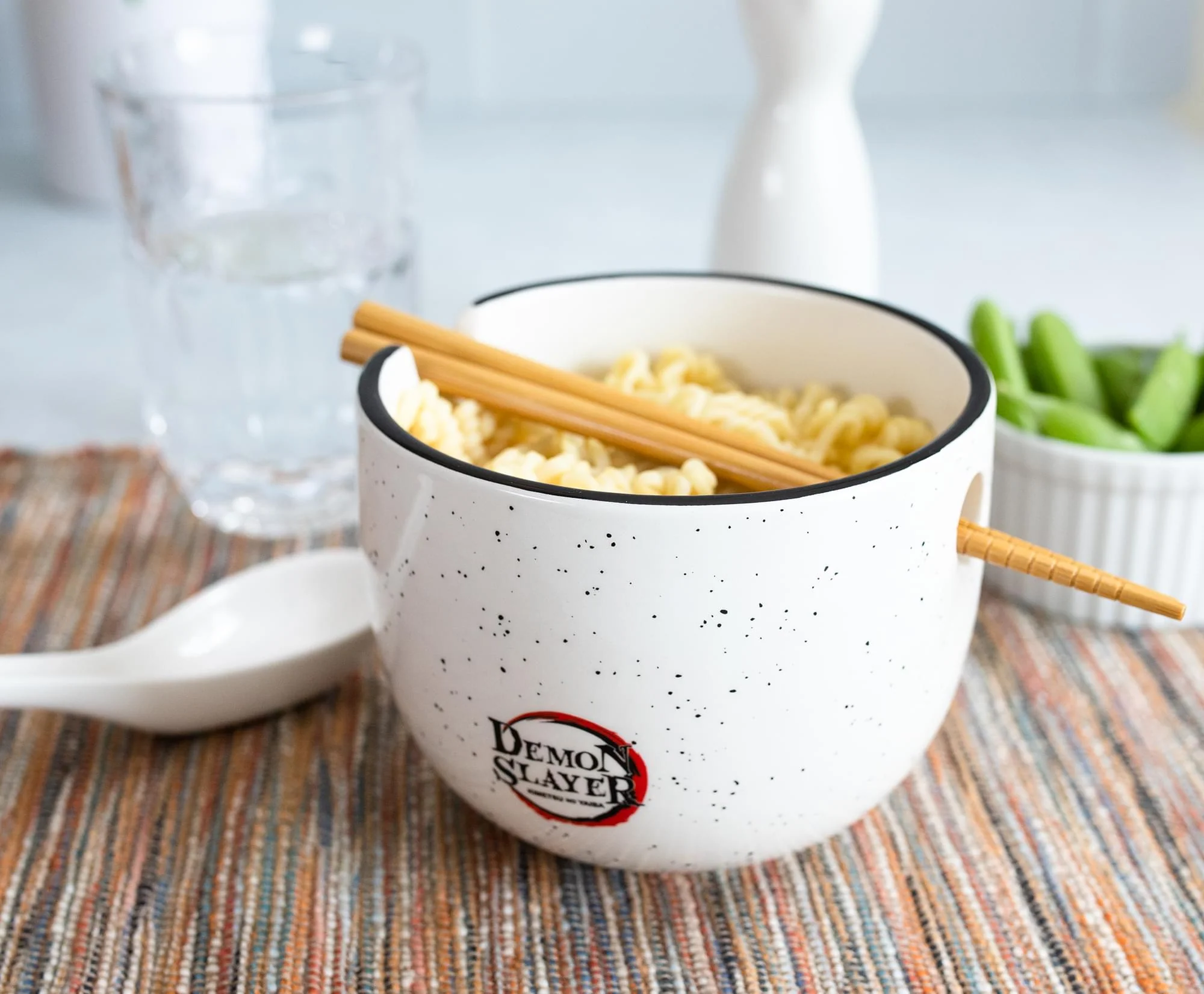 Demon Slayer Tanjiro Japanese Dinnerware Set | 16-Ounce Ramen Bowl, Chopsticks - Image 4