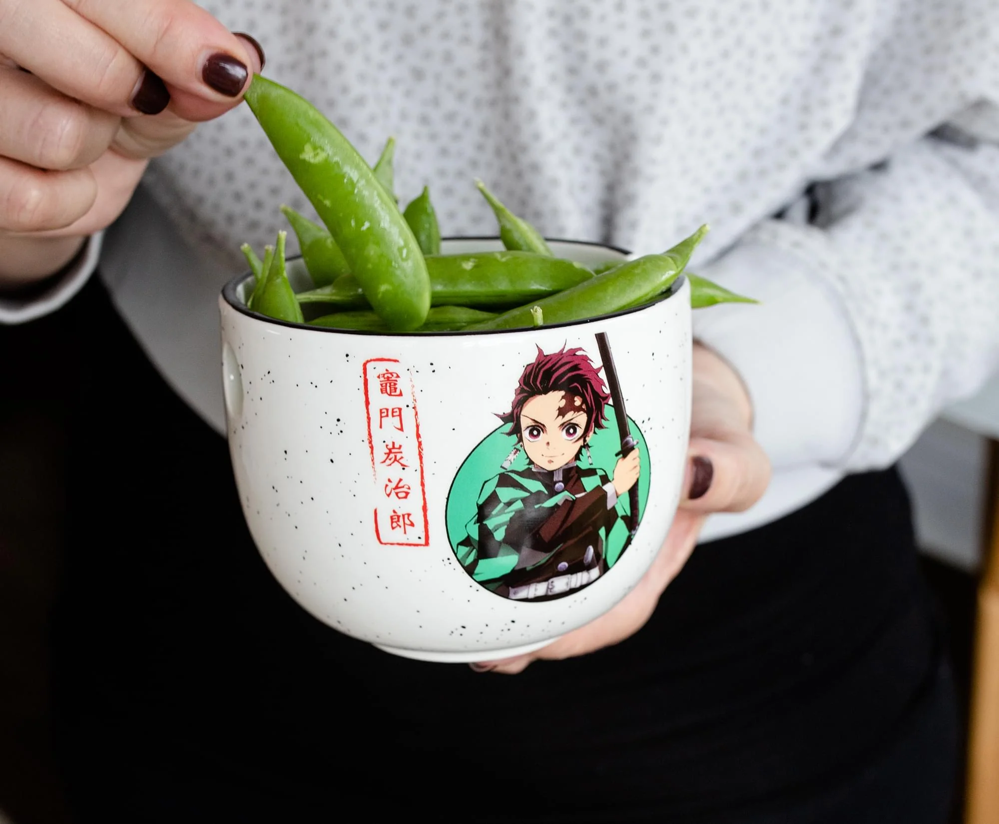 Demon Slayer Tanjiro Japanese Dinnerware Set | 16-Ounce Ramen Bowl, Chopsticks - Image 5