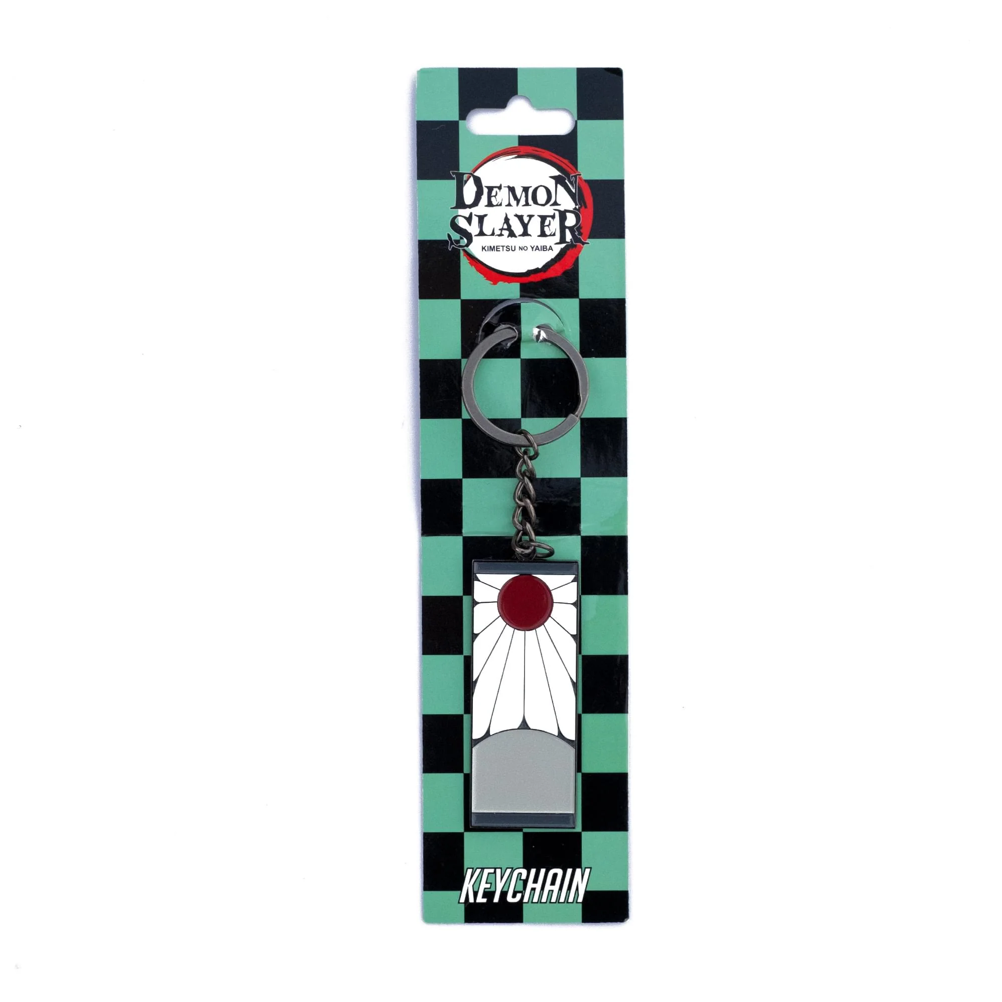 Demon Slayer Tanjiro Kamado Hanafuda Metal Pendant Keychain - Image 2