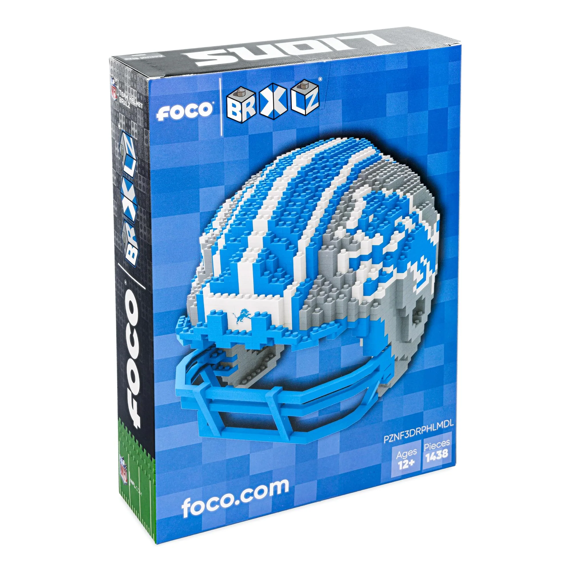 Detroit Lions NFL FOCO BRXLZ Helmet Building Block Set - Image 3