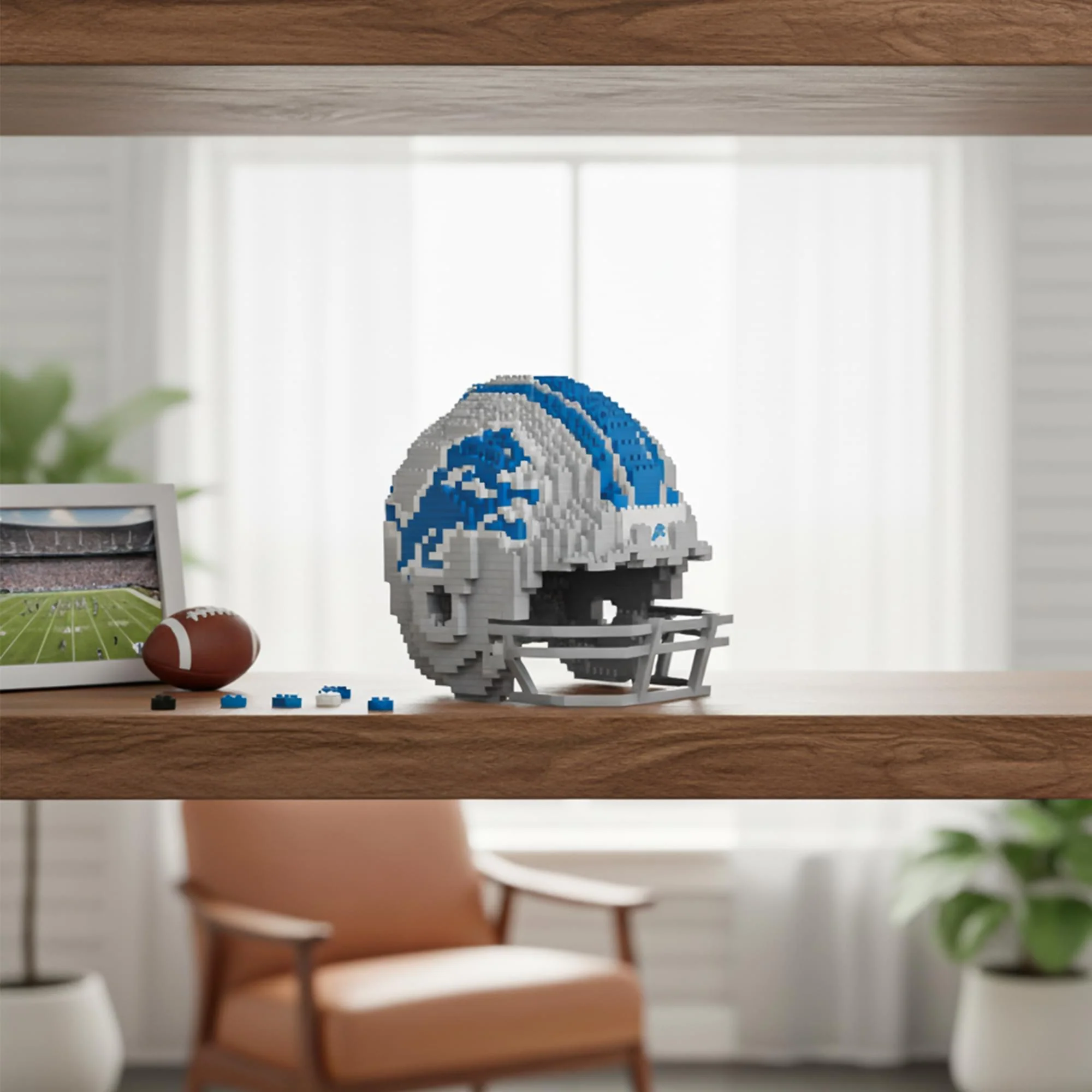 Detroit Lions NFL FOCO BRXLZ Helmet Building Block Set - Image 7