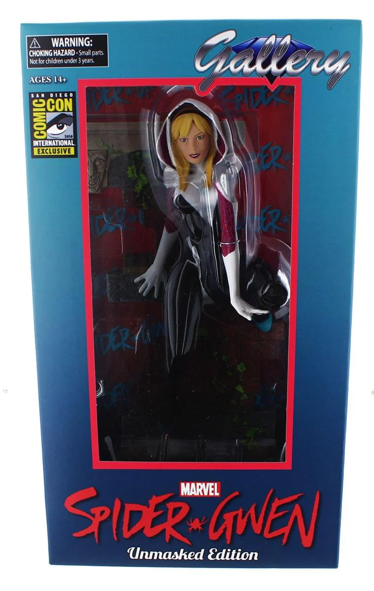 Diamond Select Marvel Gallery Spider Gwen Unmasked 9" SDCC Exclusive PVC Figure - Image 2
