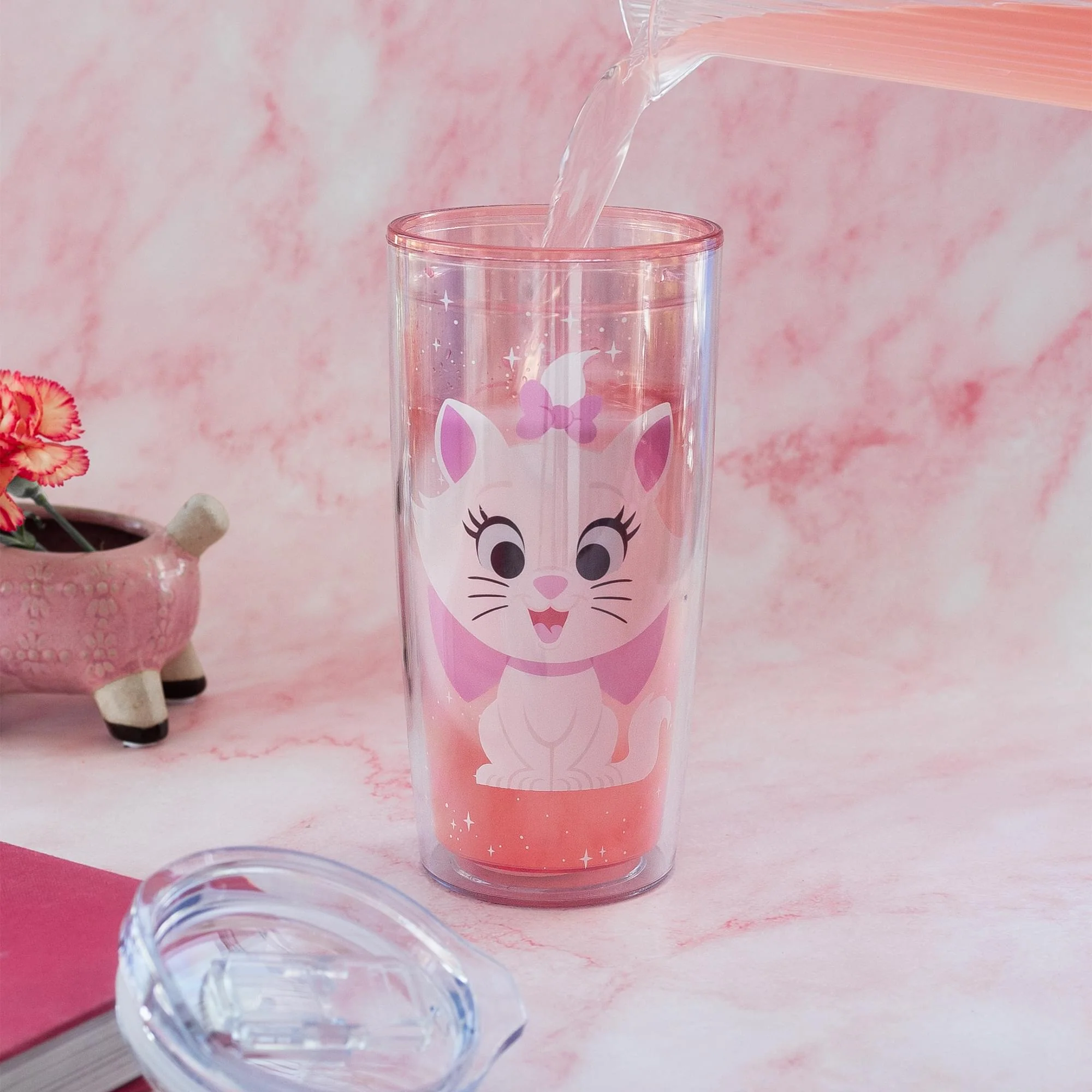 Disney 100 The Aristocats Marie Plastic Travel Tumbler | Holds 20 Ounces - Image 3