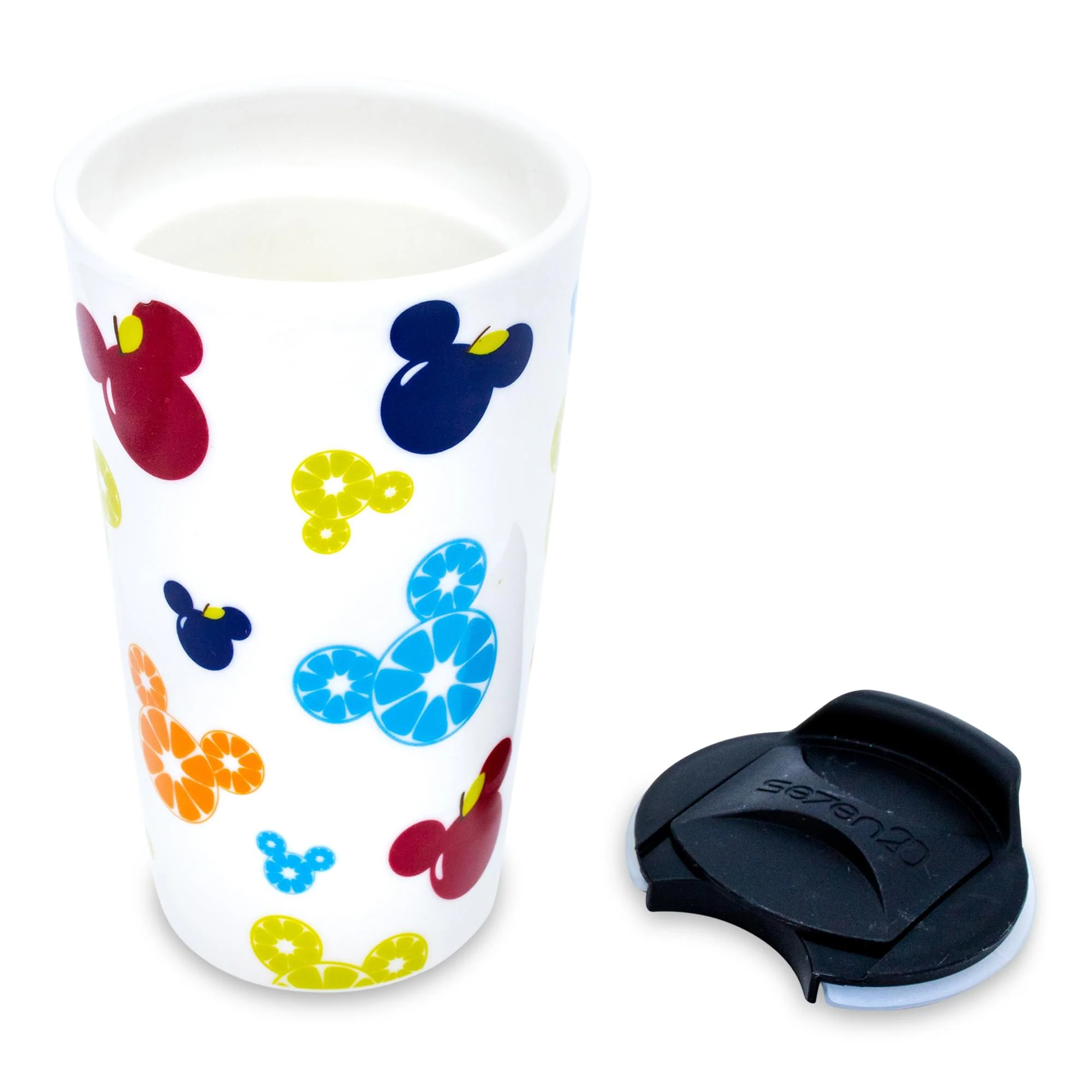 Disney Mickey Mouse Fresh Fruit Ceramic Travel Mug With Lid | Holds 10 Ounces - Image 2