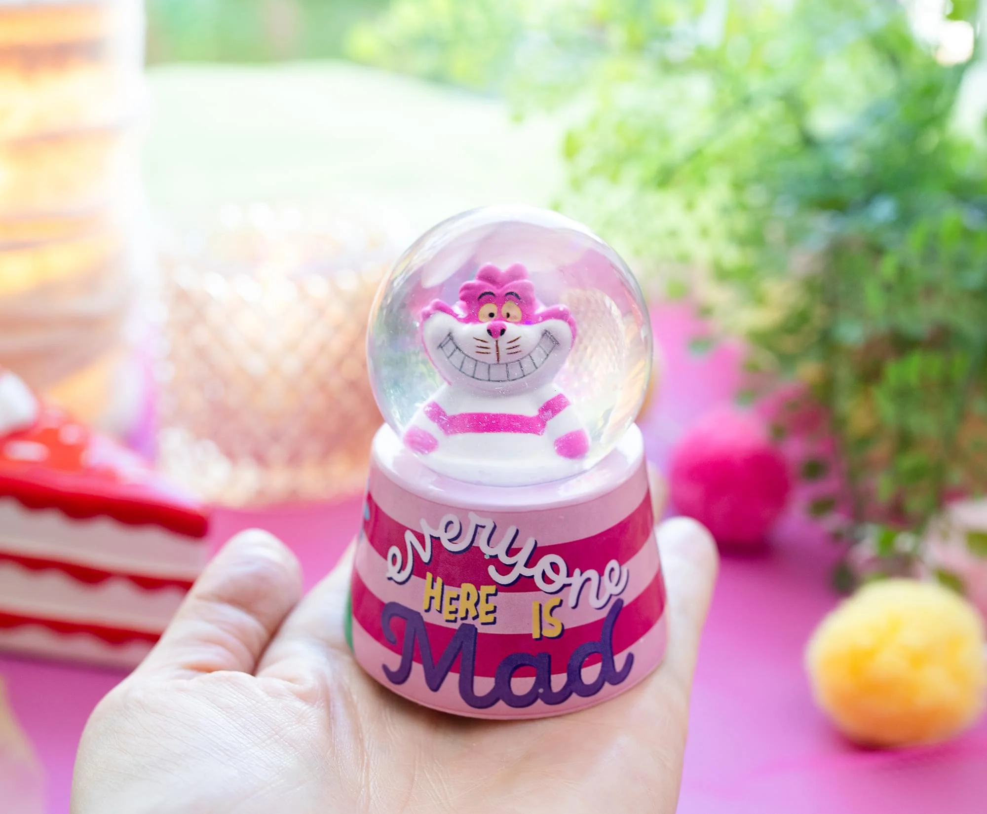 Disney Alice in Wonderland Cheshire Cat Mini Light-Up Snow Globe | 3 Inches Tall - Image 6