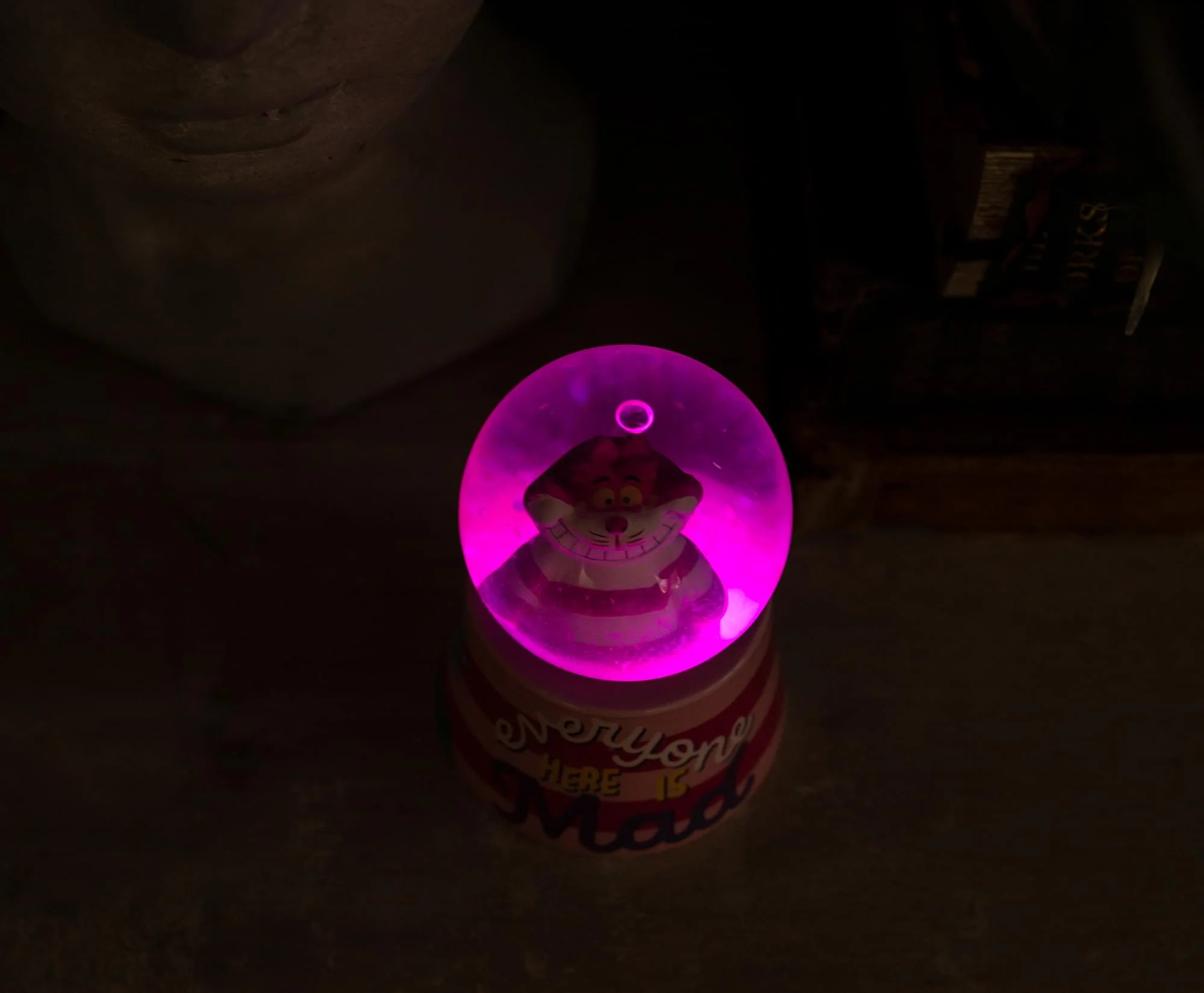Disney Alice in Wonderland Cheshire Cat Mini Light-Up Snow Globe | 3 Inches Tall - Image 8