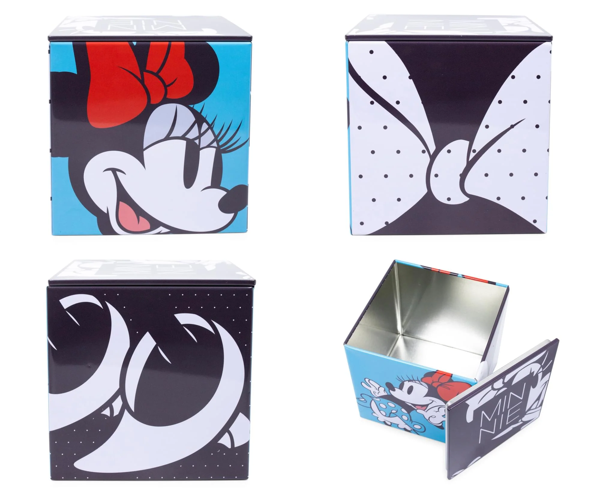 Disney All Eyes on Minnie Mouse Tin Storage Box Cube Organizer w/ Lid | 4 Inches - Image 2